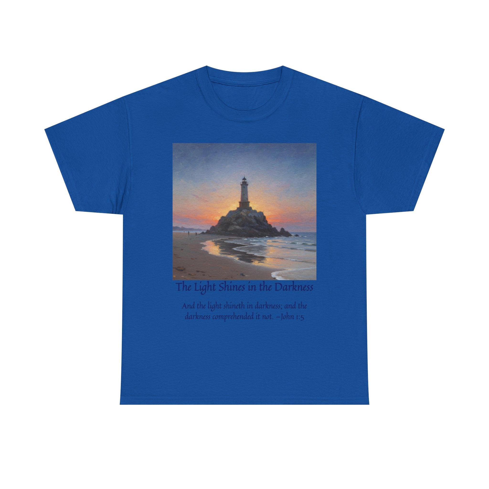 Light in Darkness Unisex Cotton Tee-inspired by Monet, Inspirational Shirt, Bible Verse Tee, Faith-Based Apparel, Perfect Gift for All Occasions