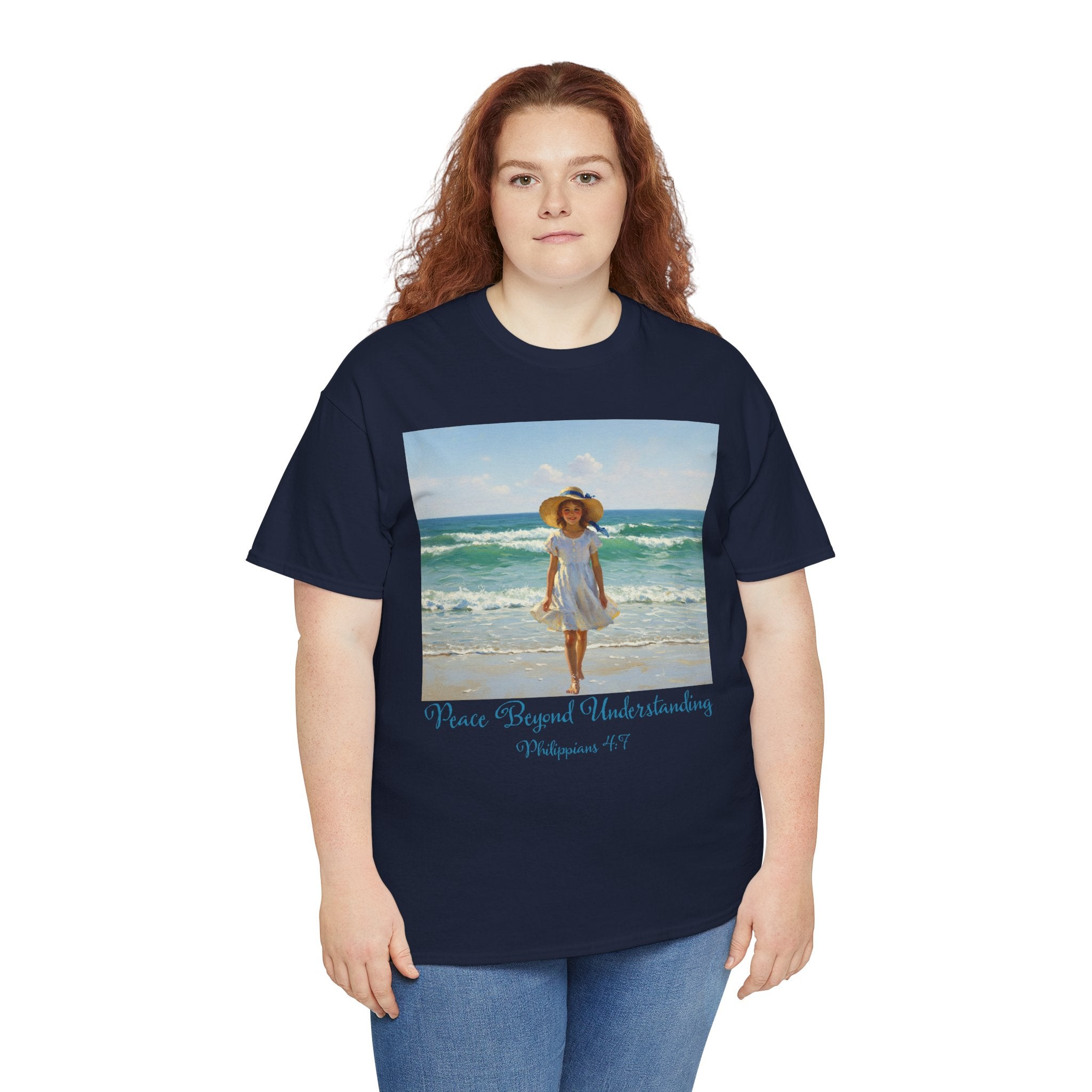Serene Beach Vibes Tee for Summer Days, Top for Women, Casual Wear, Gifts for Beach Lovers, Vacay Essentials