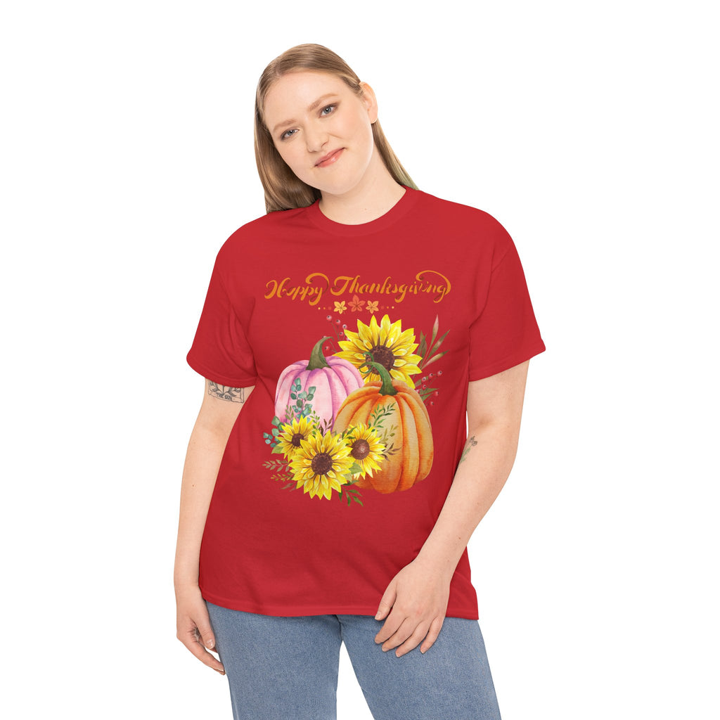 Thanksgiving T-shirts, Pumpkin Tee, Autumn Shirt, Unisex Fall Apparel, Holiday Gift, Cozy Outfit, Harvest Festival Clothing