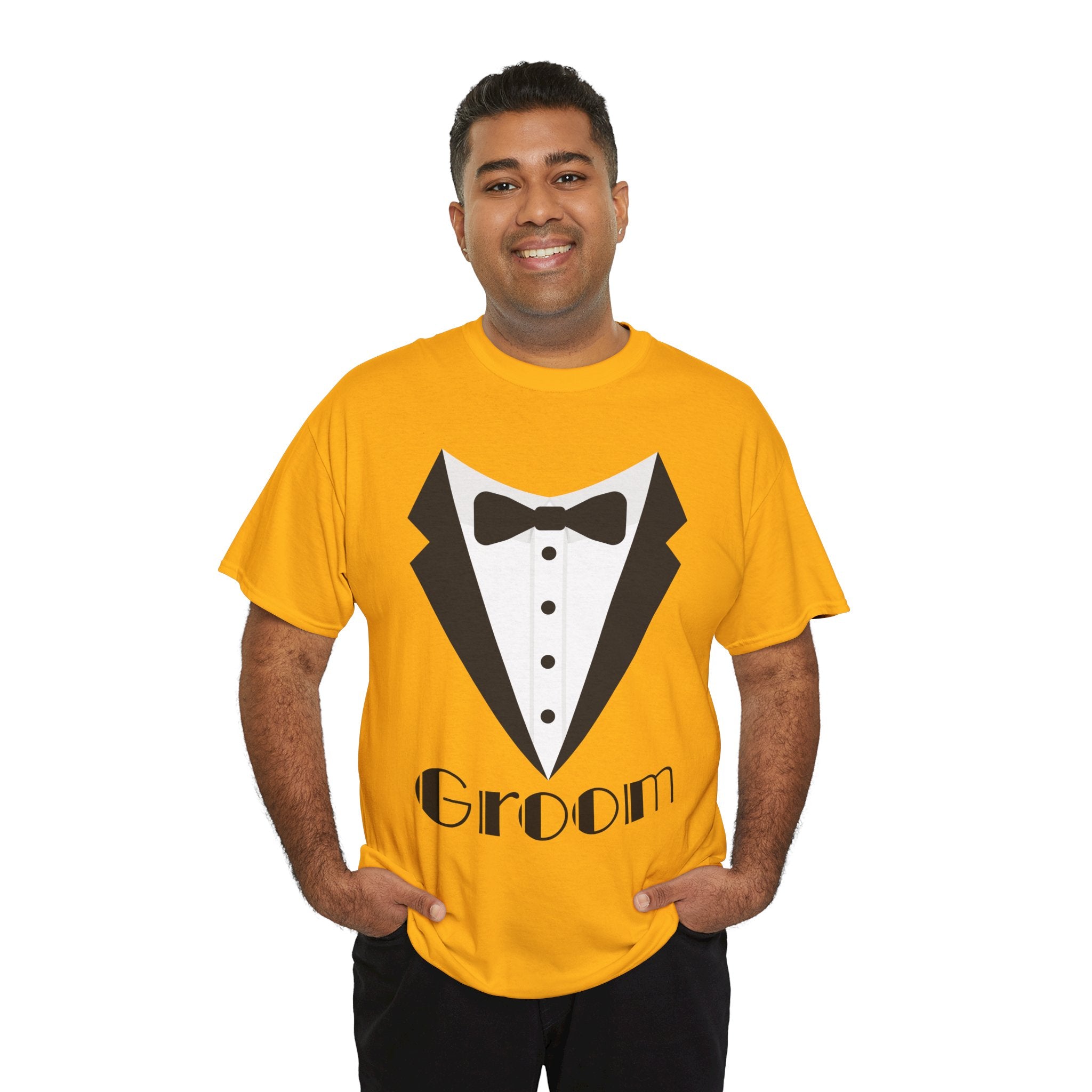 Groom T-Shirt, Unisex Heavy Cotton Tee for Weddings, Bachelor Parties, Groomsmen Gifts, Casual Wear, Bridal Showers