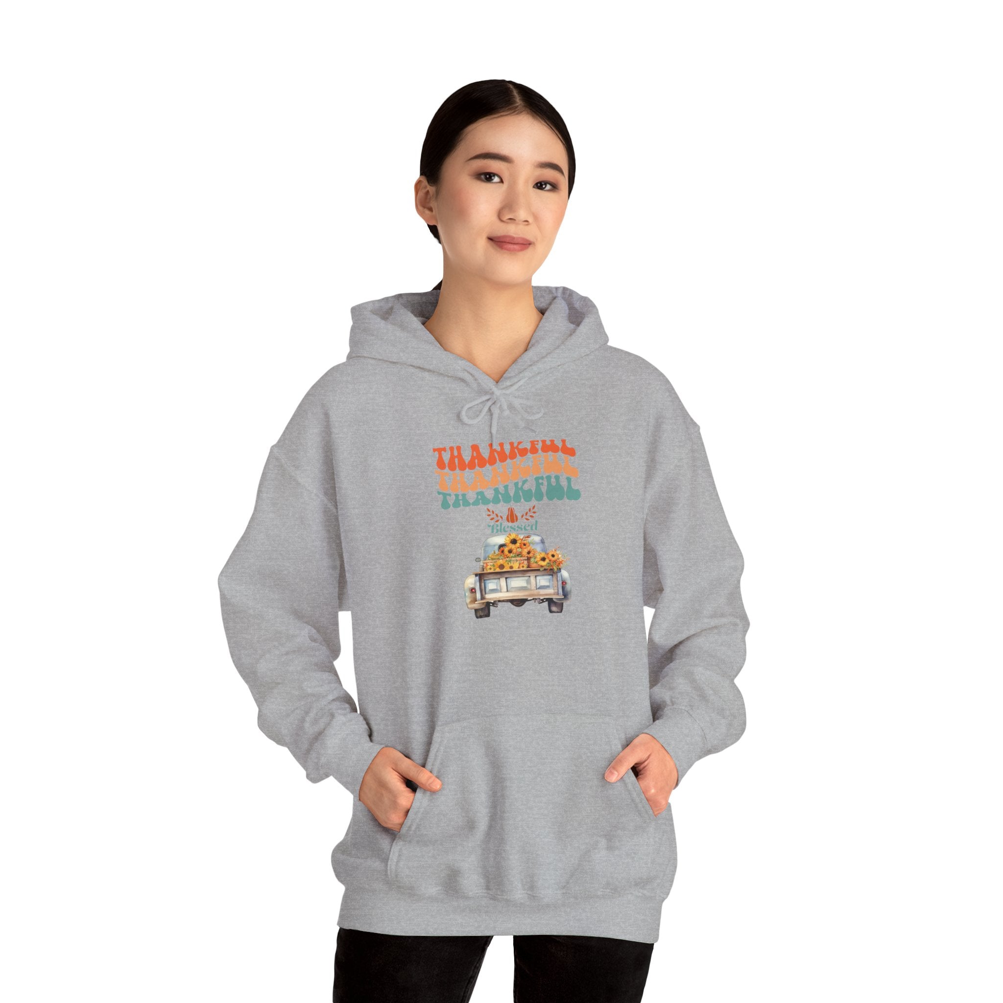Thankful Vintage Hoodie - Cozy Unisex Sweatshirt for Fall, Thanksgiving Gathering, Gift, Casual Wear, Layering