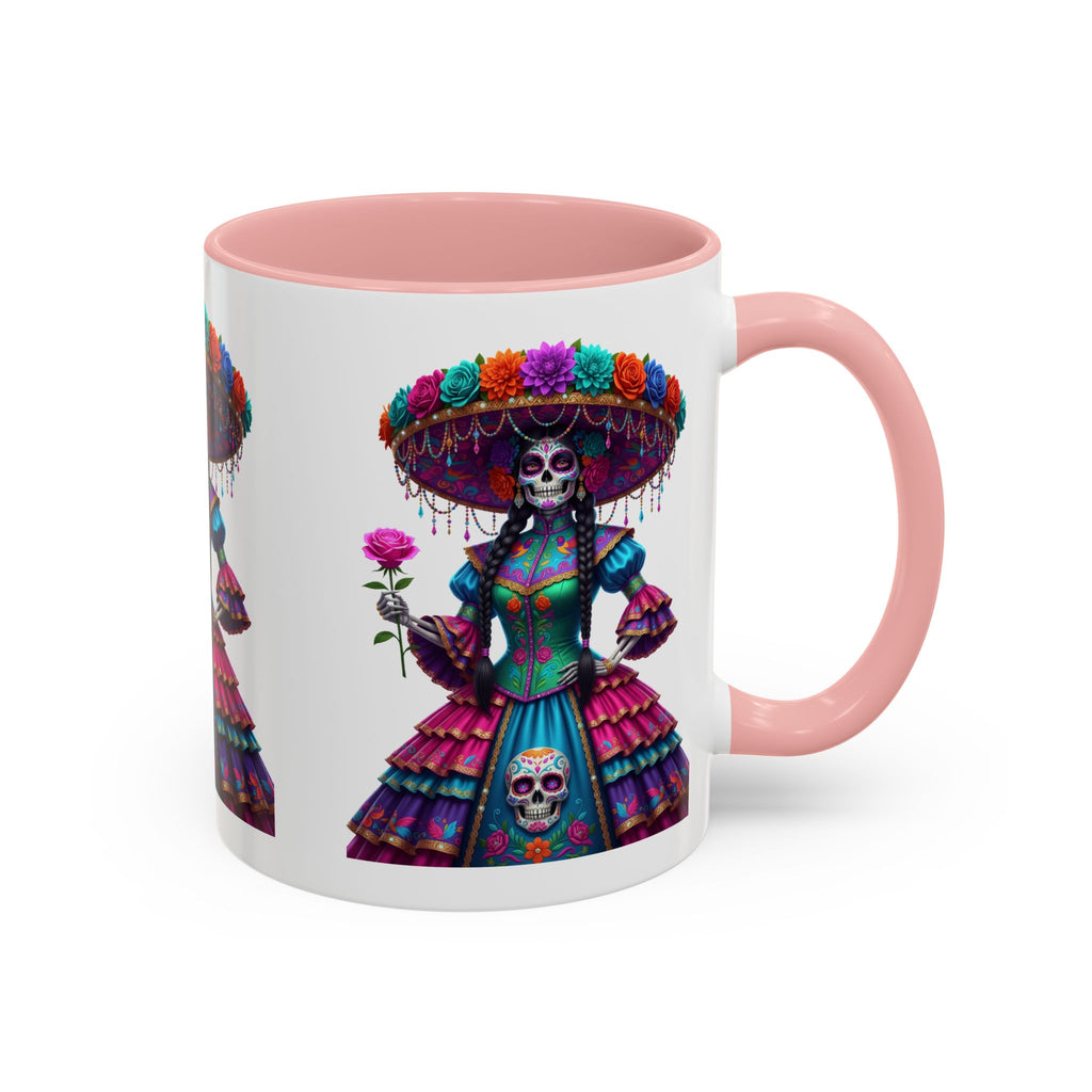 La Catrina Elegante – Día de los Muertos Inspired Artwork, Caffeine Lover Gift, Halloween Decor, Artful Drinkware