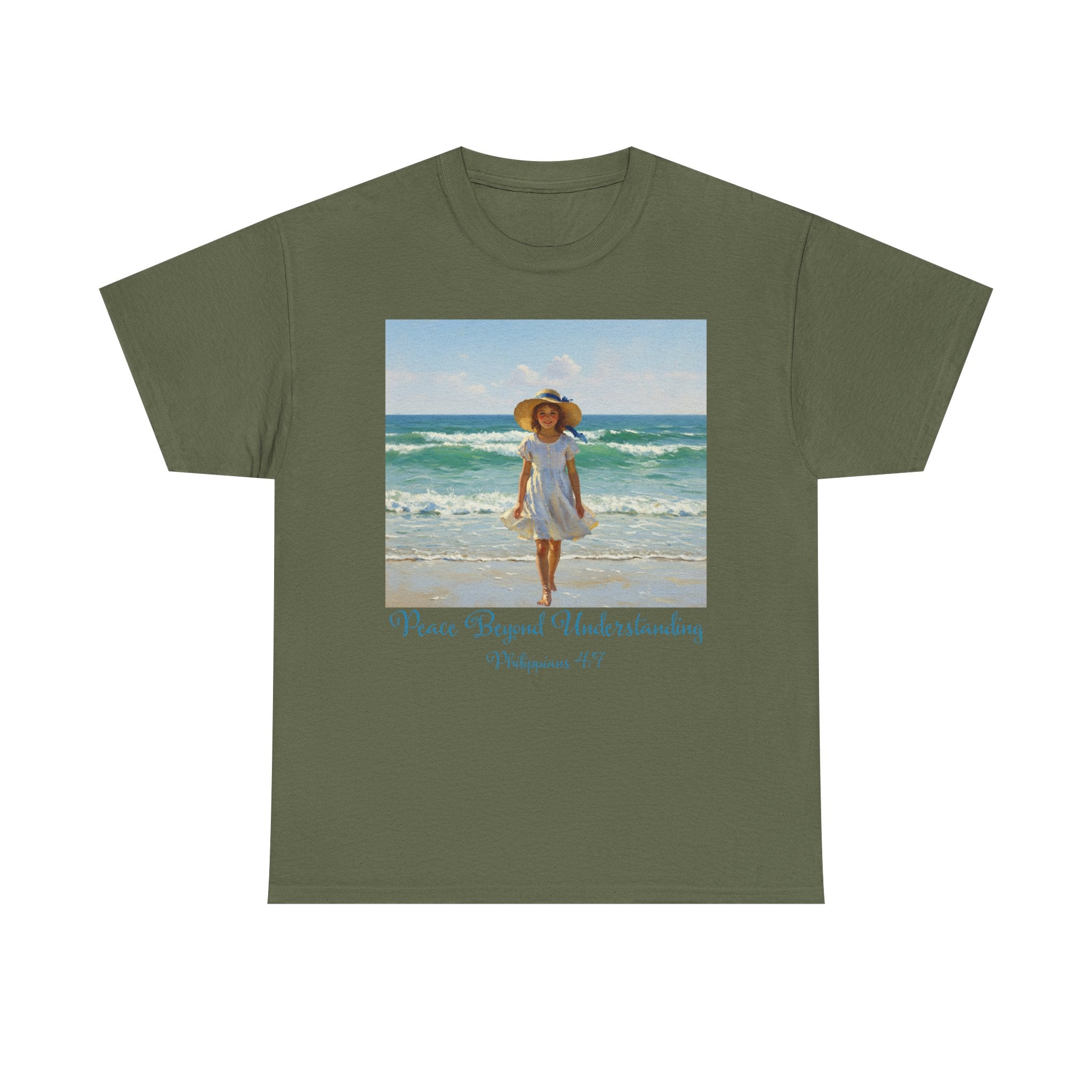 Serene Beach Vibes Tee for Summer Days, Top for Women, Casual Wear, Gifts for Beach Lovers, Vacay Essentials