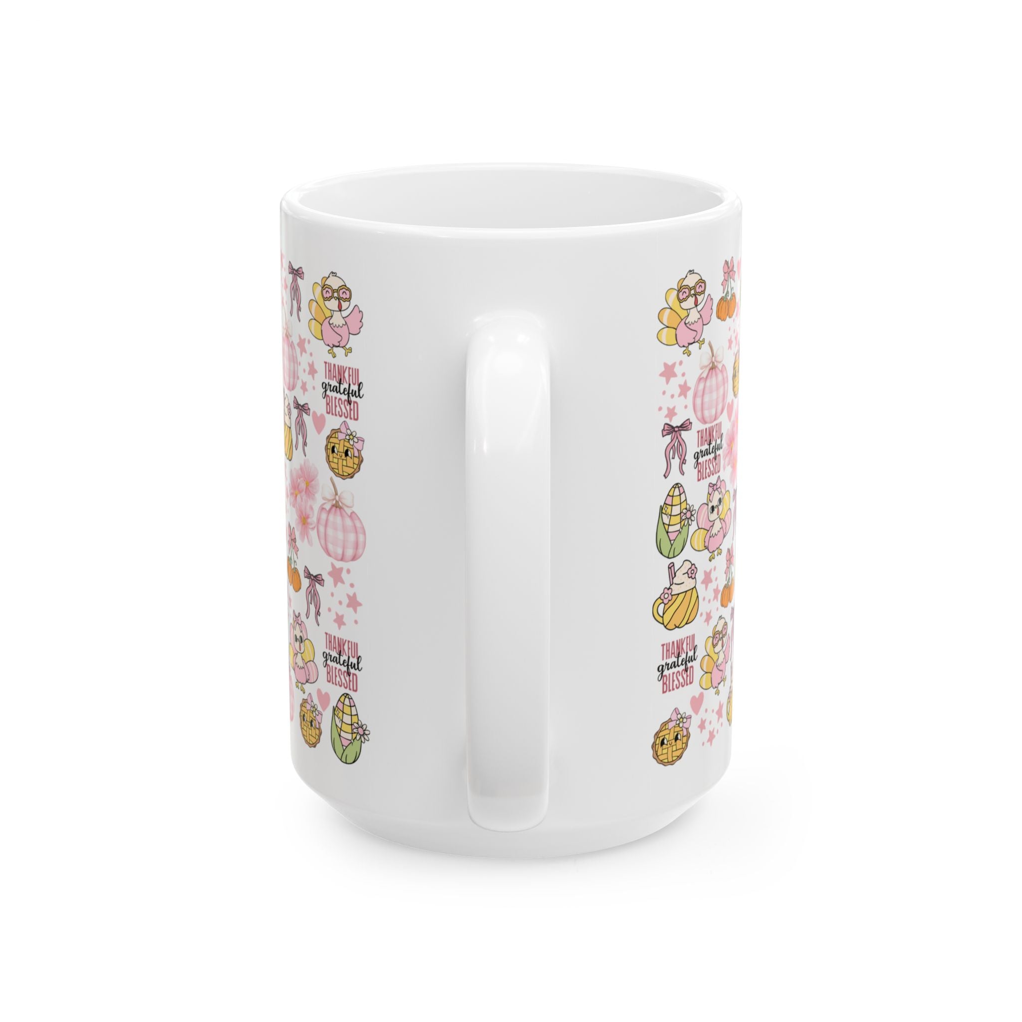 Thankful,Grateful and Blessed Ceramic Mug - Perfect for Fall Celebrations