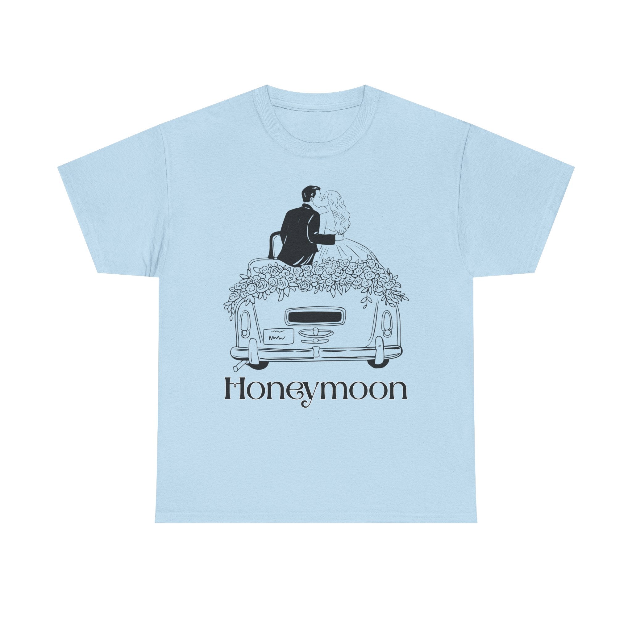 Honeymoon Wedding  T-Shirt, Romantic Couple Shirt, Newlywed Gift, Wedding Celebration Apparel, Typography Tee, Unisex Cotton Top