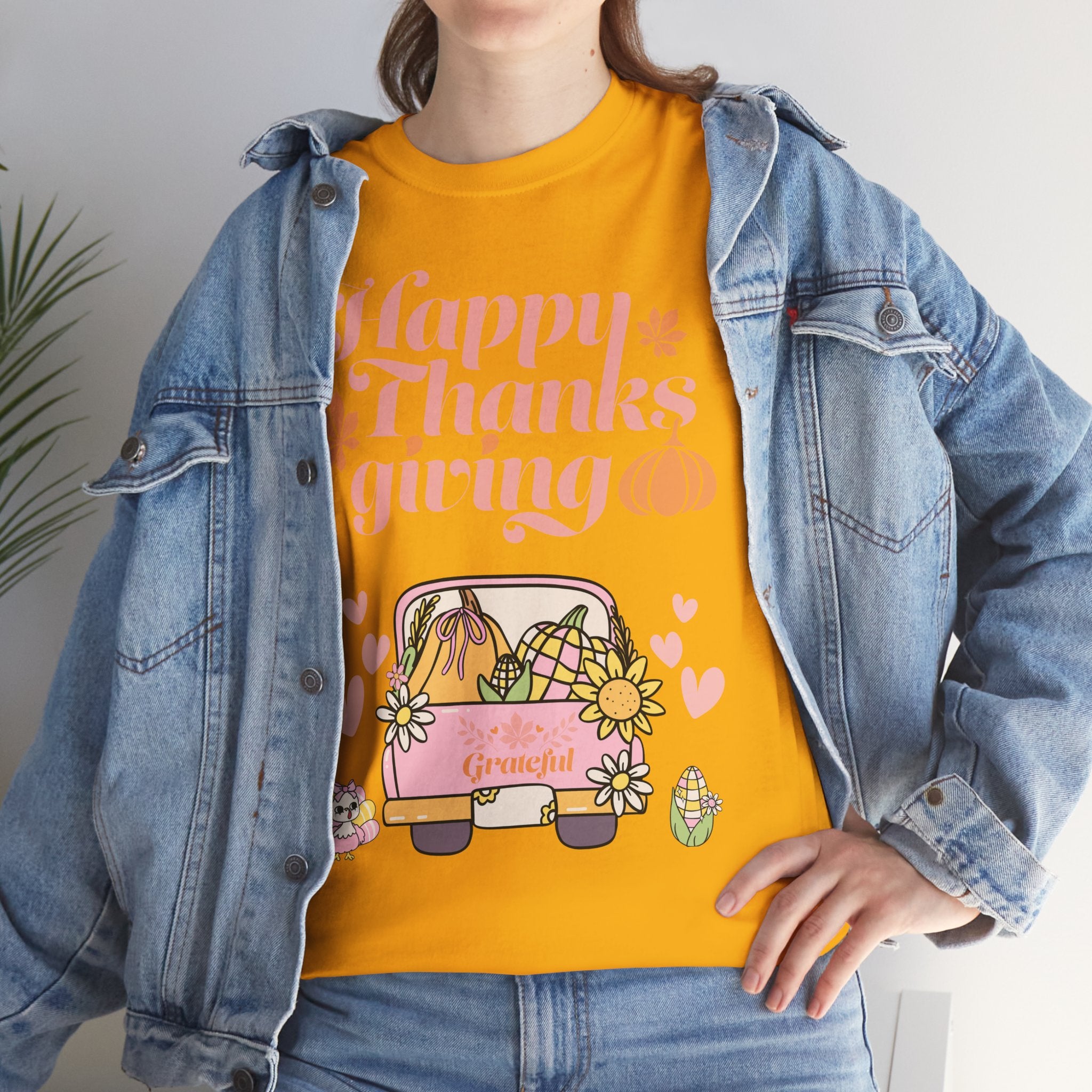 Happy Thanksgiving Unisex Tee | Cozy Autumn Shirt for Family Gatherings, Thanksgiving Celebration, Fall Fashion, Cute Gift Idea