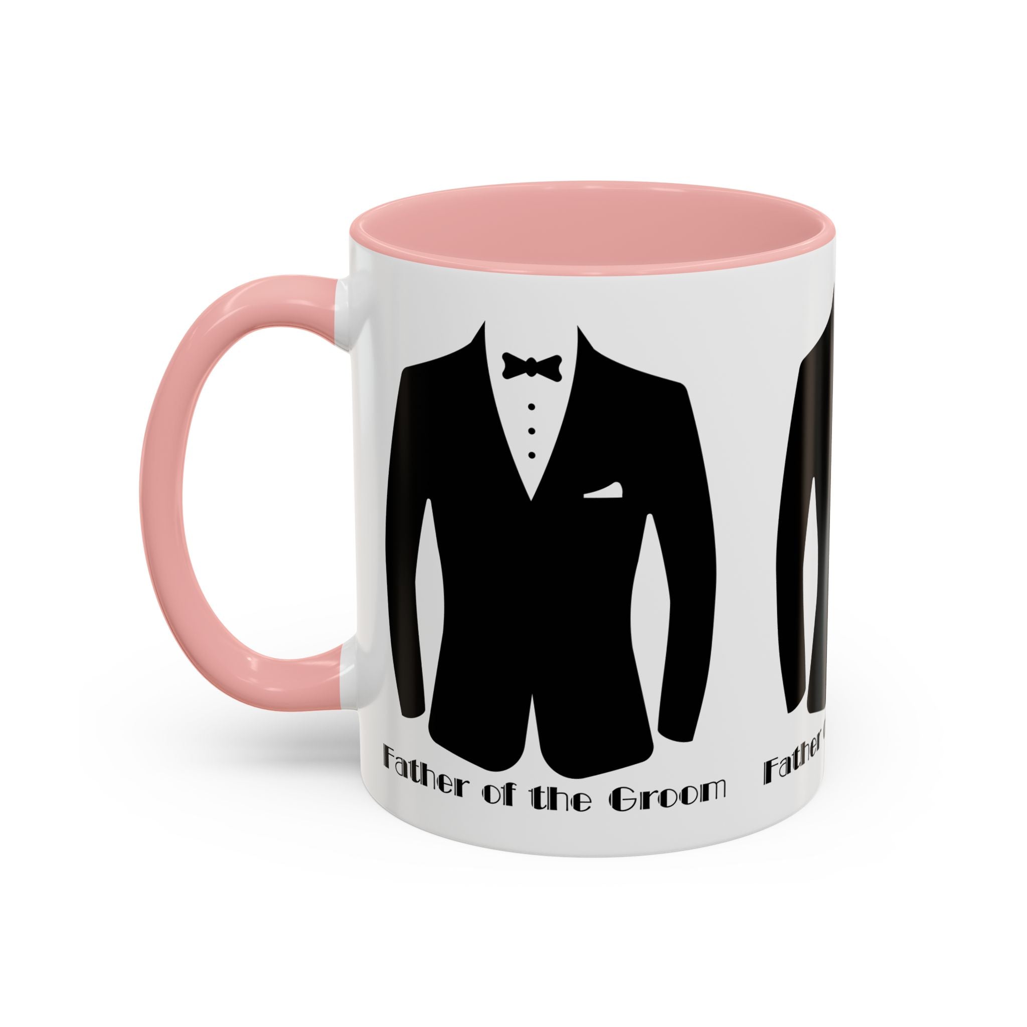 Father of the Groom Accent Coffee Mug 11/15 oz- Perfect Groomsmen Gift, Wedding Keepsake, Stylish Drinkware, Unique Wedding Favor