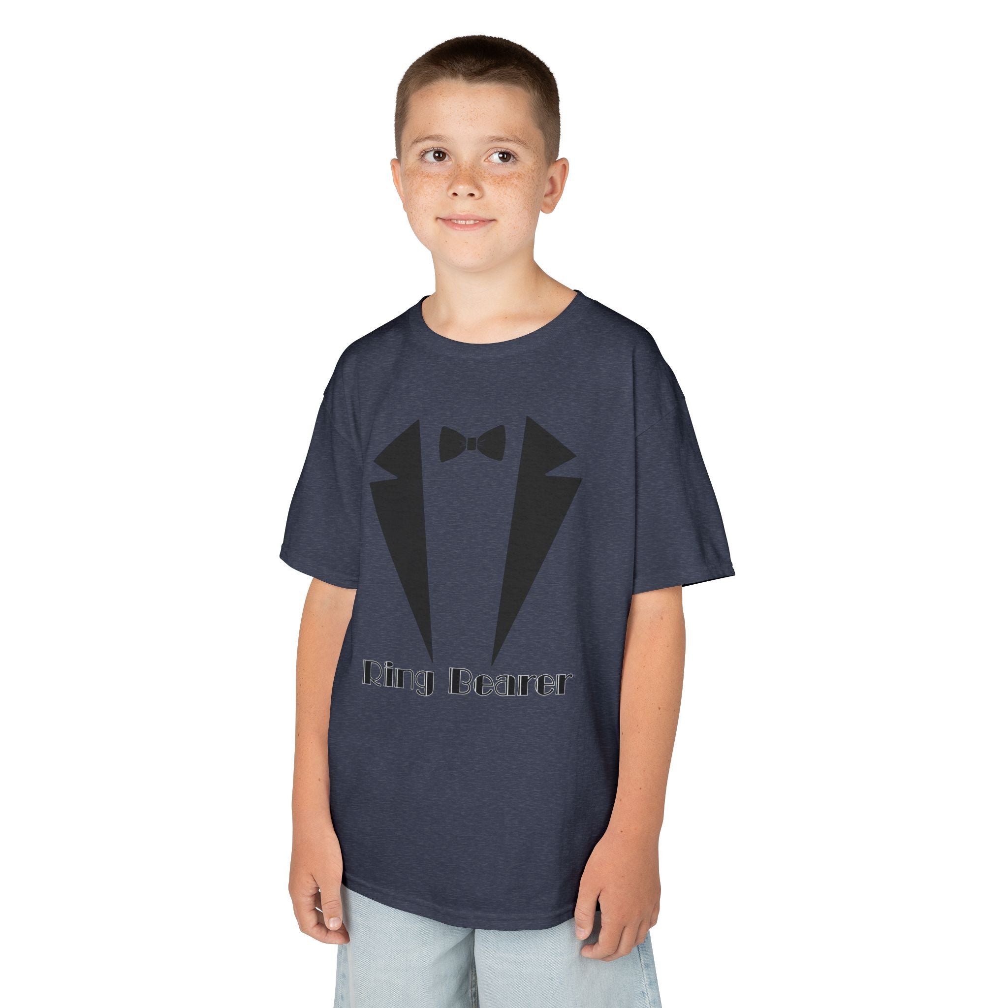 Ring Bearer Kids Tee, Cute Ring Bearer Shirt, Toddler Wedding Outfit, Boys' Formal Wear Tee, Kids' Tuxedo Tee, Wedding Attire for Kids