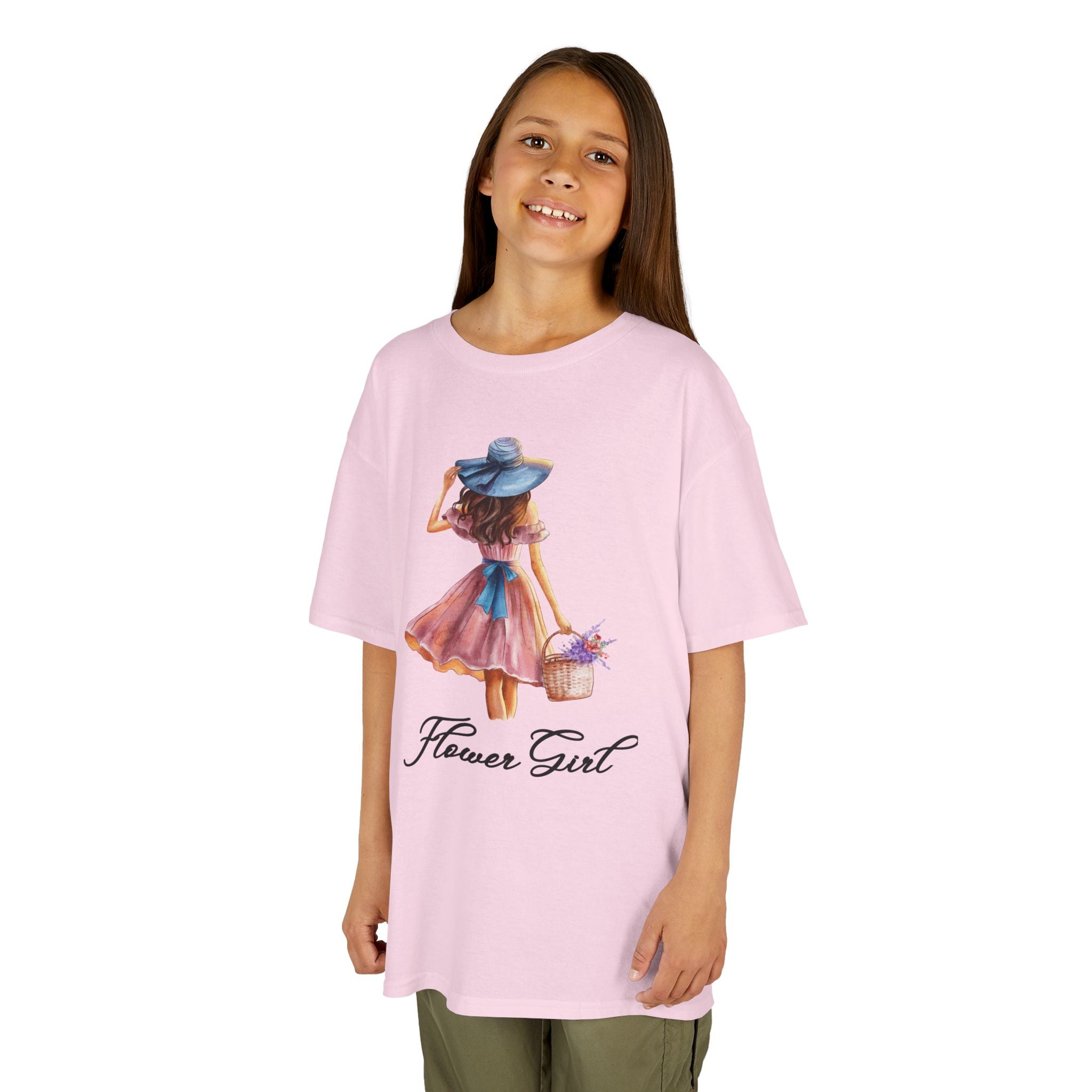 Flower Girl Kids Tee, Cute Kids T-Shirt, Spring Fashion, Outdoor Playwear, Children's Gift, Floral Design