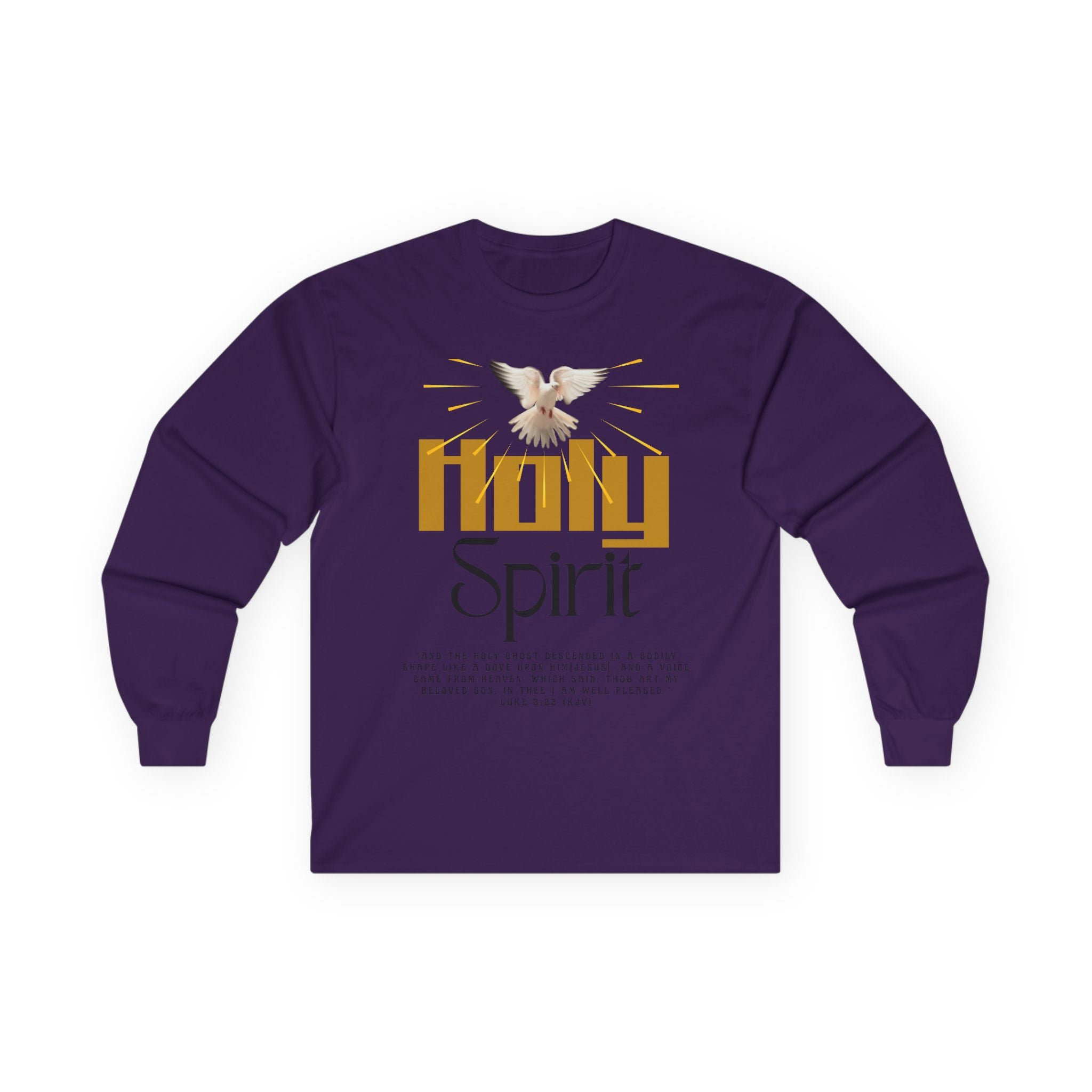 Holy Spirit Long Sleeve Tee - Faith Shirt, Religious Apparel, Spiritual Gift, Easter Wear, Christian Clothing