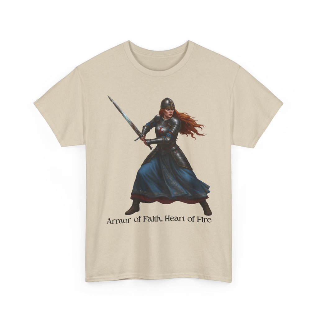 Warrior Spirit Unisex Heavy Cotton Tee, Inspirational Shirt, Fantasy Gift, Empowerment Merchandise, Soft Cotton Tee, Everyday Wear
