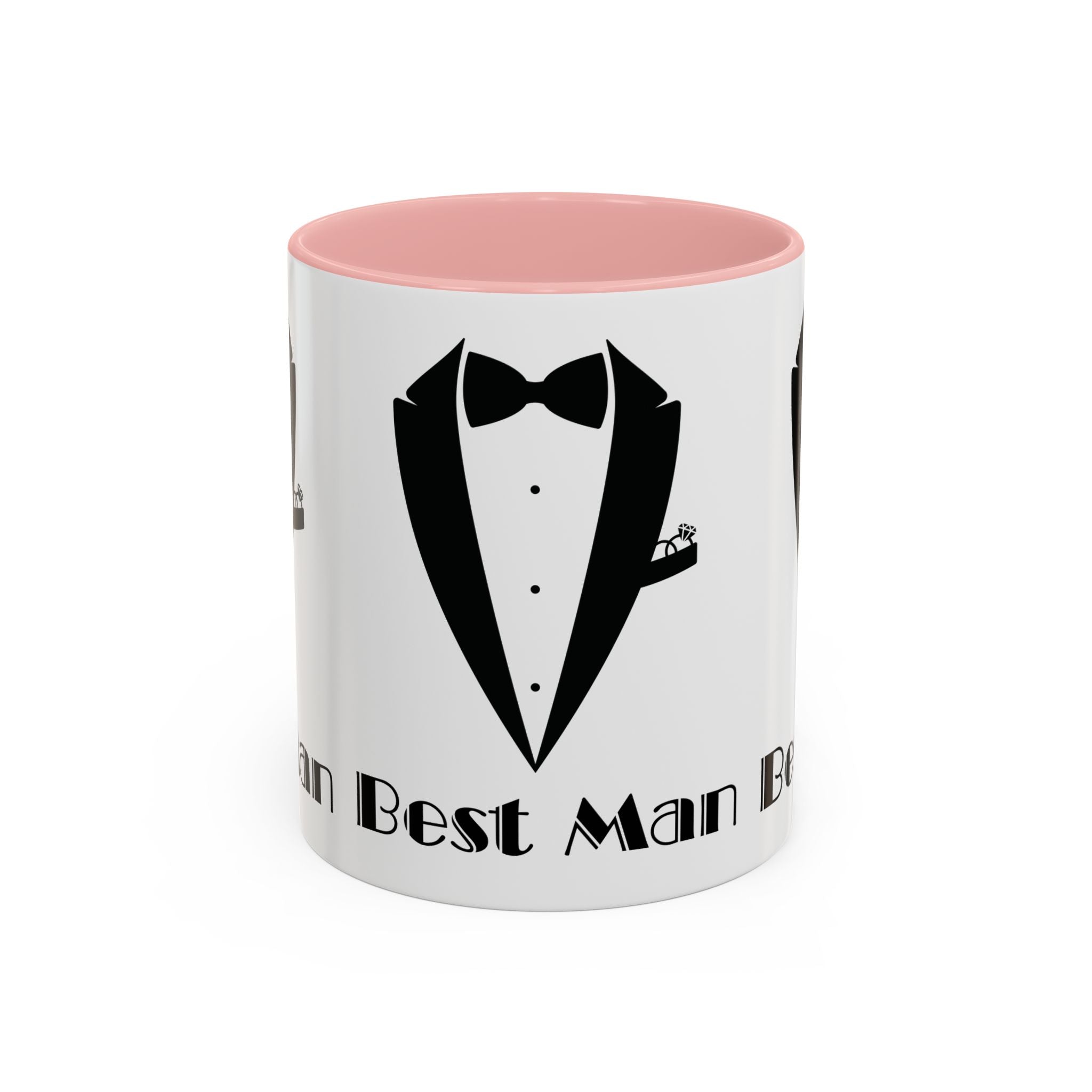 Best Man Accent Coffee Mug 11/15 oz, Groom’s Gift, Wedding Party Favor, Unique Best Man Gift, Black and White Coffee Cup