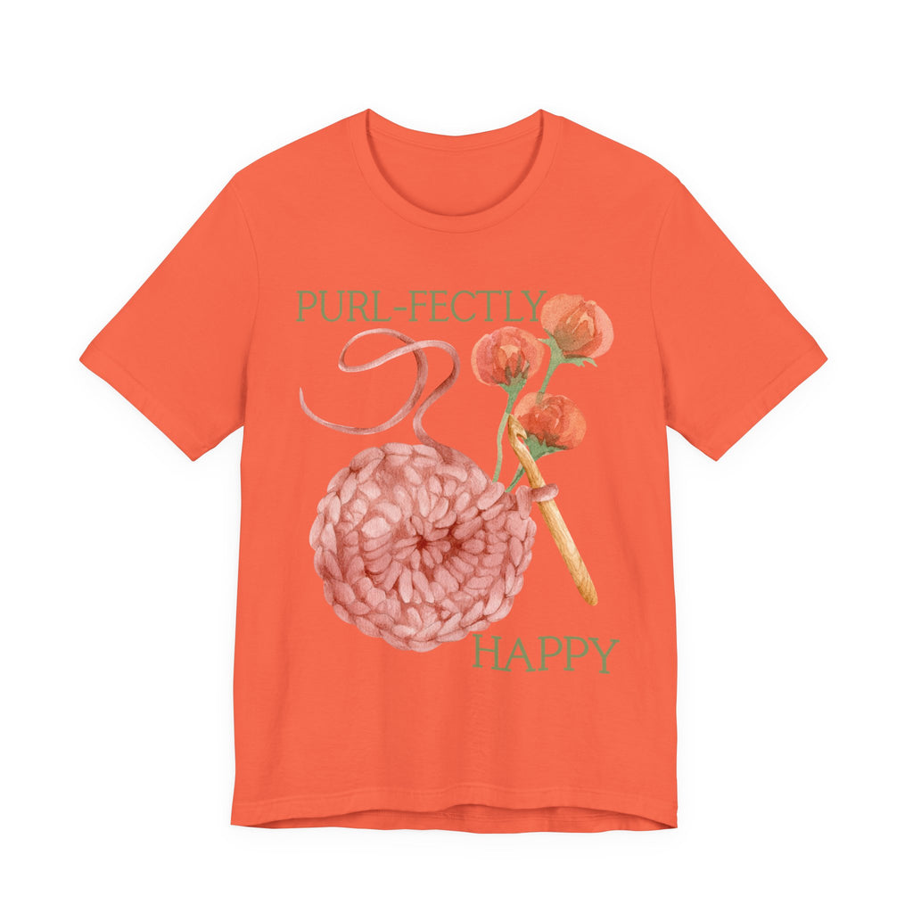 Purl-fectly Happy Crafting Joy Tee -Unisex Short Sleeve Shirt