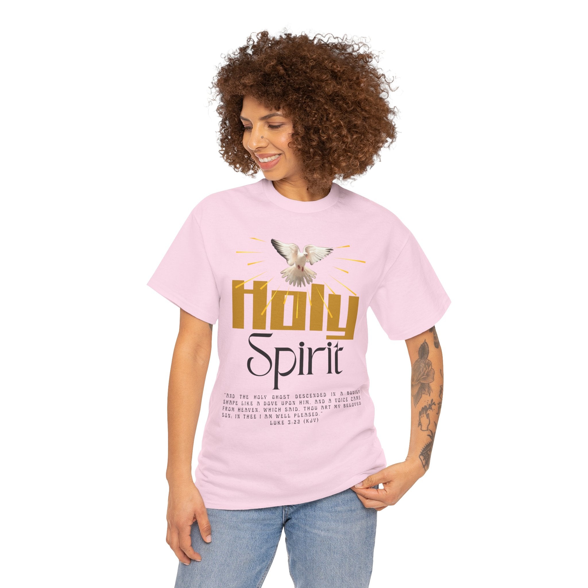 Christian T-shirts, Holy Spirit Unisex Heavy Cotton Tee, Inspirational T-Shirt for Faith Celebration, Christian Gift, Spiritual Attire, Religious Apparel