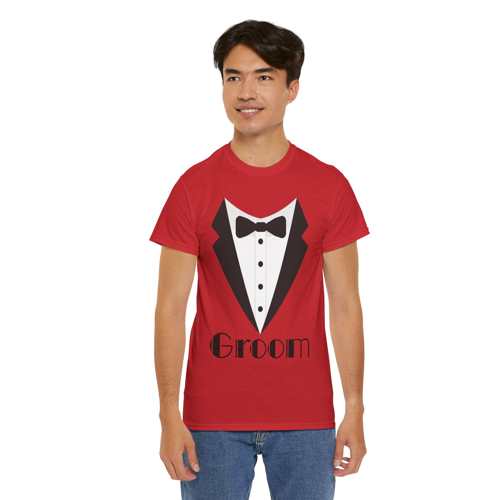Groom T-Shirt, Unisex Heavy Cotton Tee for Weddings, Bachelor Parties, Groomsmen Gifts, Casual Wear, Bridal Showers