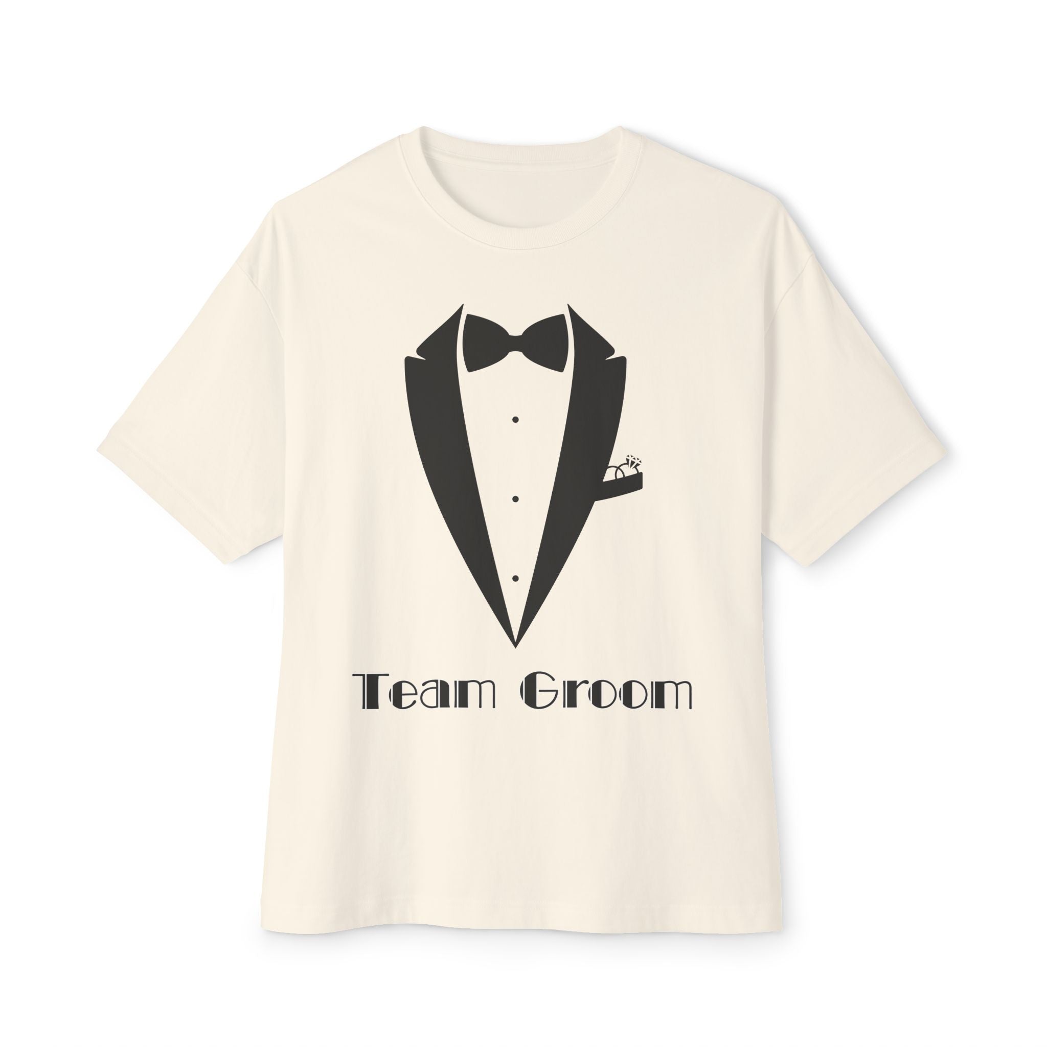 Groom's Team T-Shirt, Casual Wedding Tee, Unisex Oversized Tee, Bridal Party Gift, Groom Squad Shirt, Funny Wedding Apparel