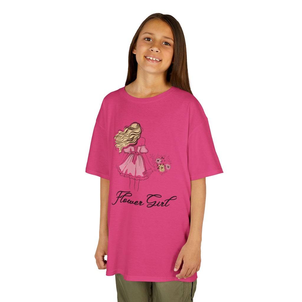 Flower Girl Kids Tee, Cute Kids T-Shirt, Children's Wedding Outfit, Floral Graphic Tee, Birthday Gift for Girls, Summer Apparel