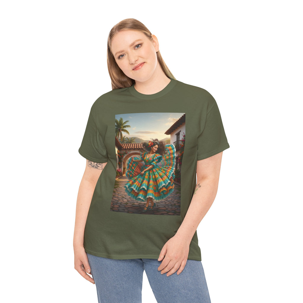 Folklórico Dancer Vibrant Graphic Tee - Perfect for Festivals, Casual Outings, Gifts, Dance Lovers, Unisex Fashion