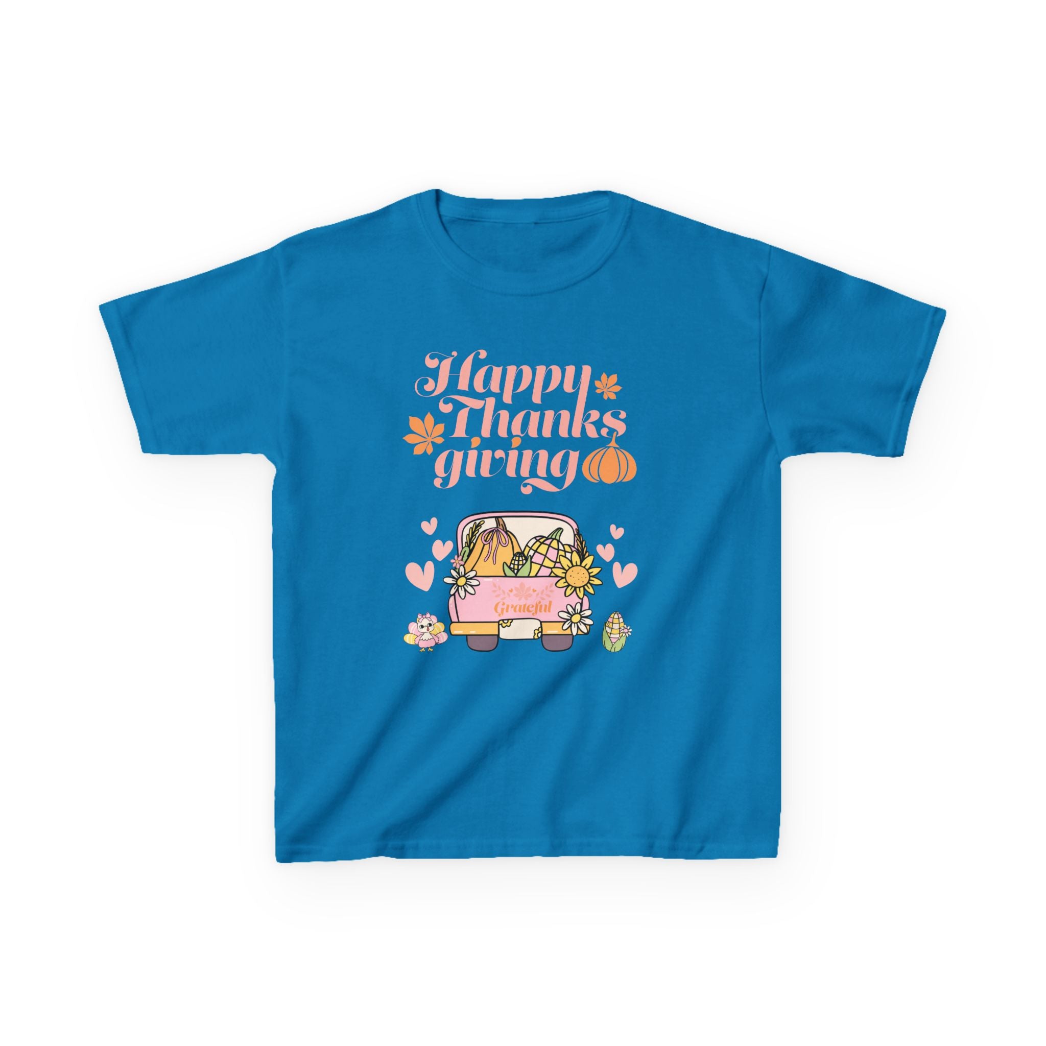 Happy Thanksgiving Kids Tee, Fall T-Shirt, Cute Pumpkin Shirt, Autumn Apparel, Kids Harvest Tee, Seasonal Kids Clothing