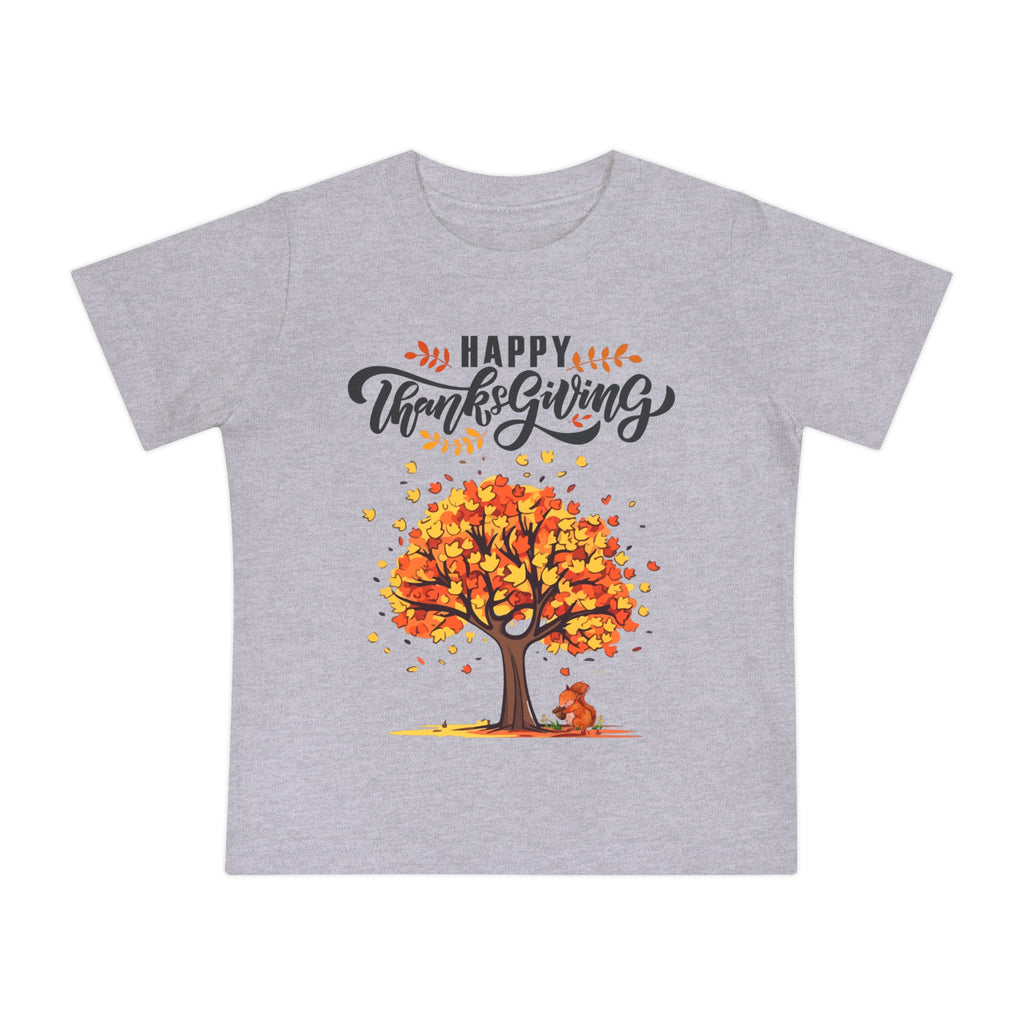 Happy Thanksgiving/Thanksgiving Baby T-Shirt, Cute Fall Apparel, Kids Autumn Clothing, Holiday Gift, Seasonal Outfit, Fall Tree Design