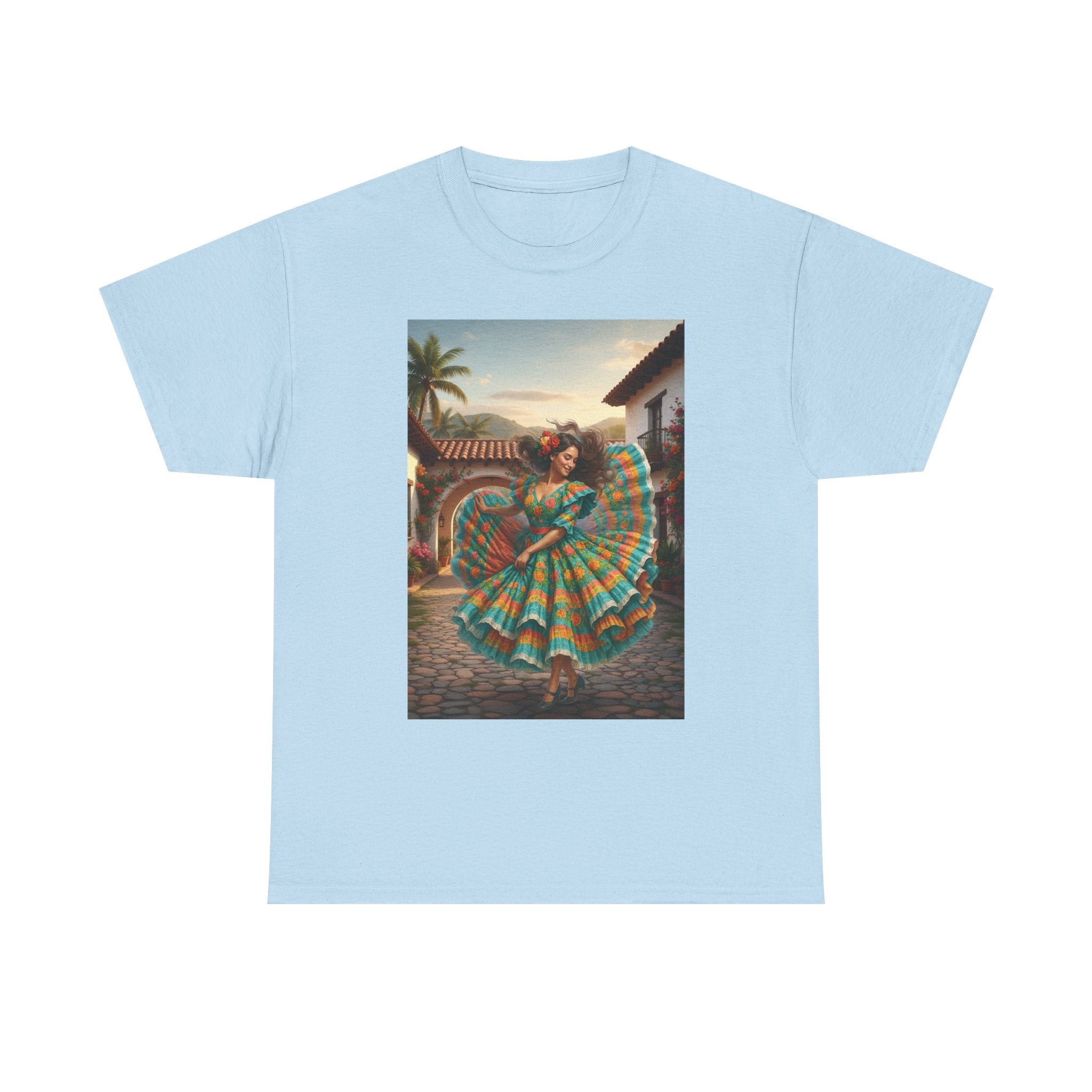 Folklórico Dancer Vibrant Graphic Tee - Perfect for Festivals, Casual Outings, Gifts, Dance Lovers, Unisex Fashion