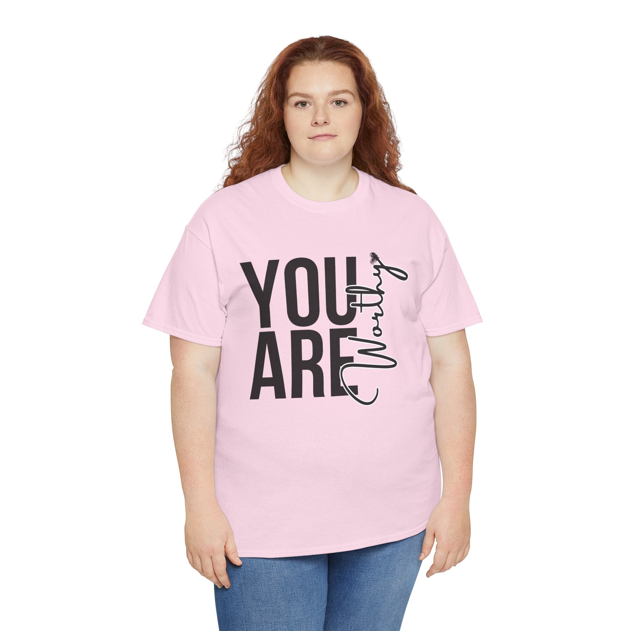 You Are Worthy Unisex Heavy Cotton Tee, Motivational Quote Shirt, Gift for Friends, Self-Love Tee, Uplifting Apparel, Positive [...]