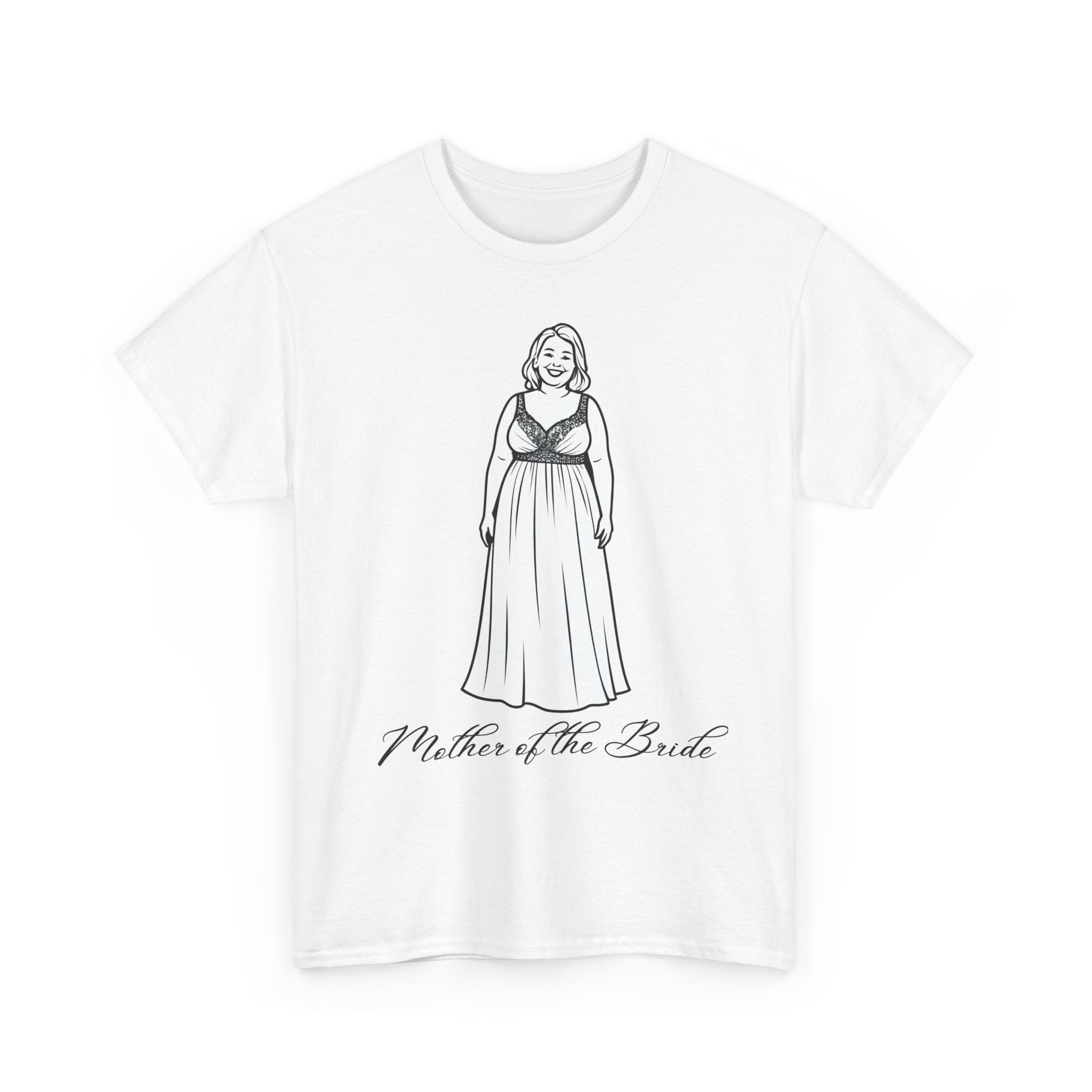 Mother of the Bride Tee, Plus Size Wedding Shirt, Unisex Cotton T-Shirt, Bridal Party Gift, Fun Wedding Day Apparel