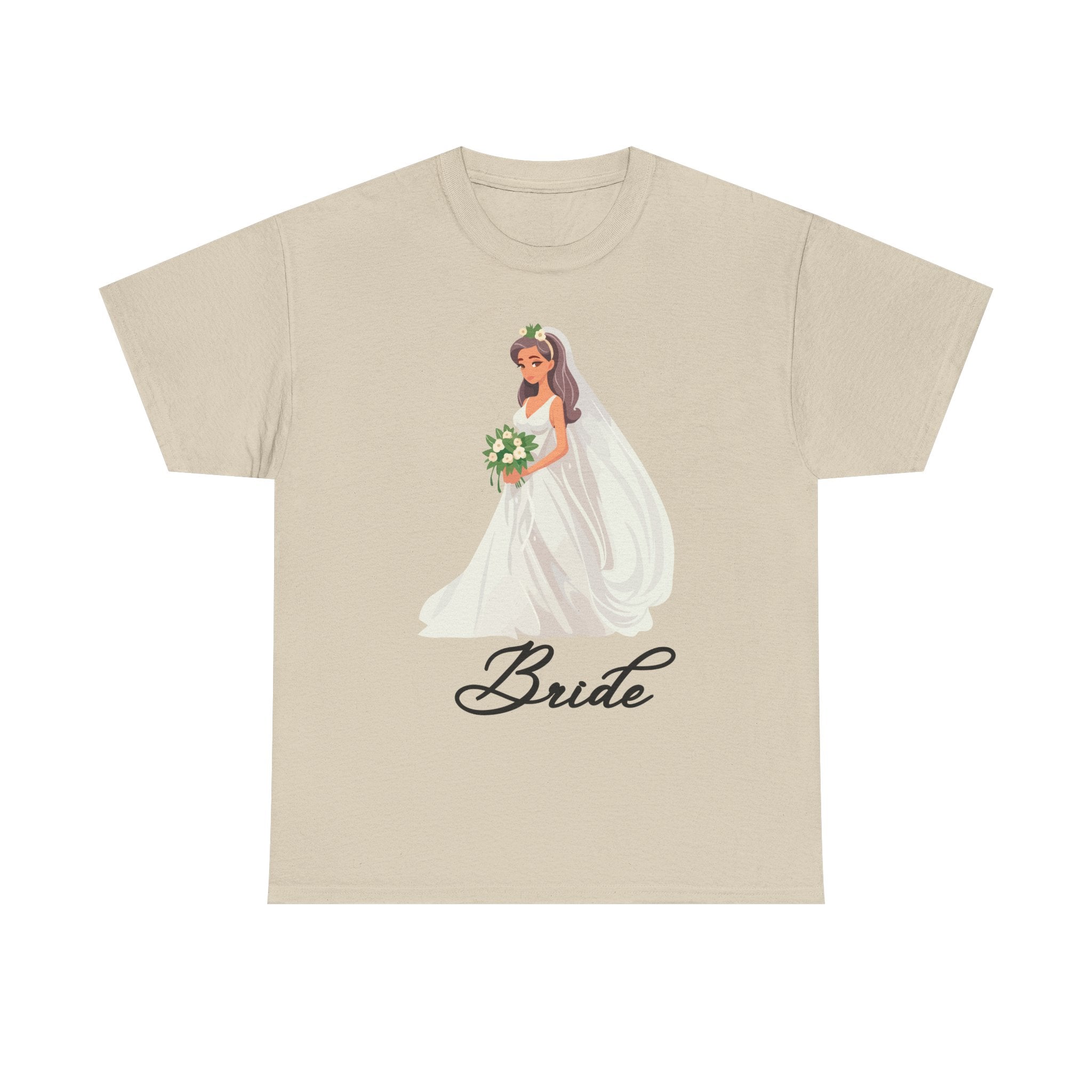 Bride Sketch Unisex Heavy Cotton Tee - Perfect for Weddings, Bridal Showers, Bachelorette Parties, Engagements, and Gifts