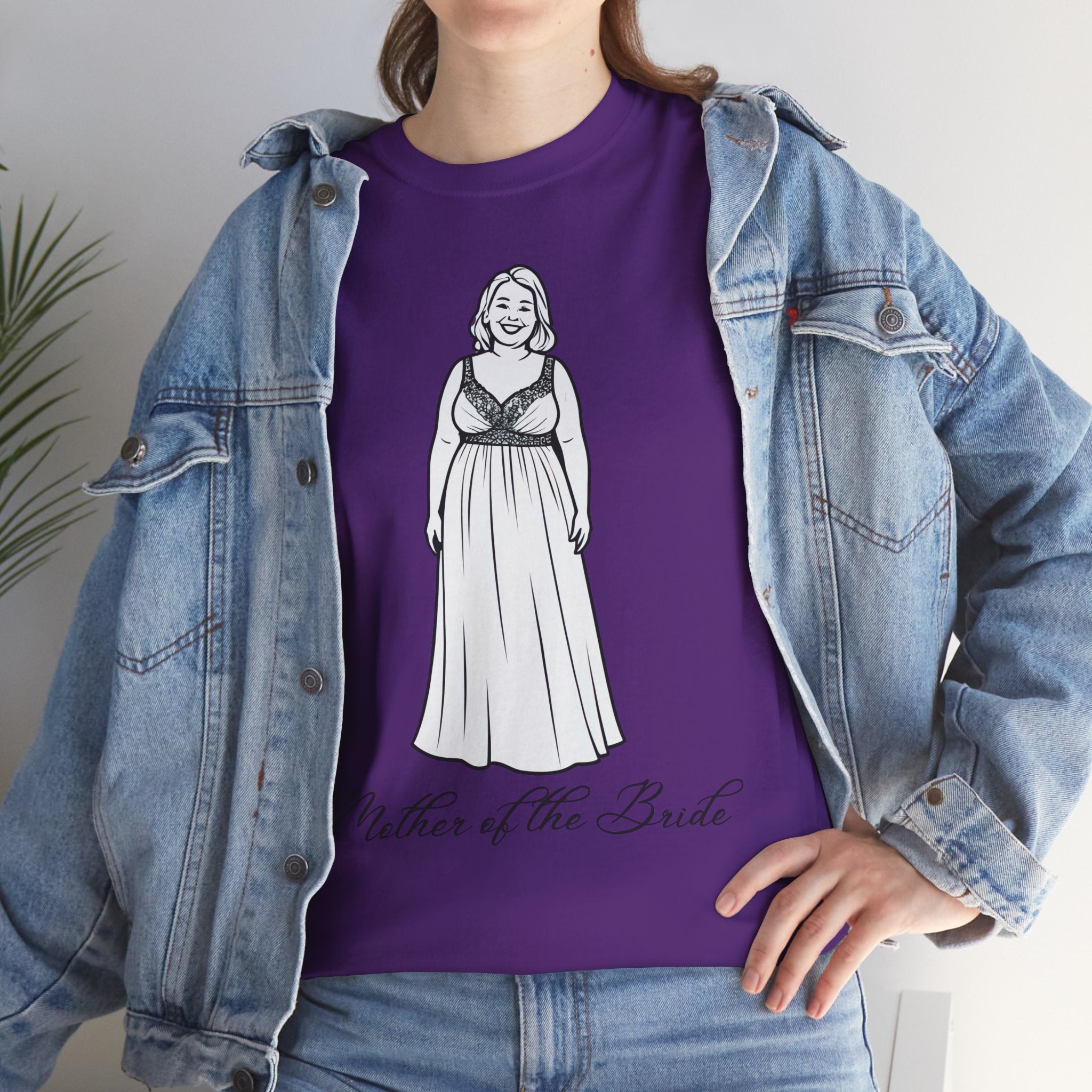 Mother of the Bride Tee, Plus Size Wedding Shirt, Unisex Cotton T-Shirt, Bridal Party Gift, Fun Wedding Day Apparel
