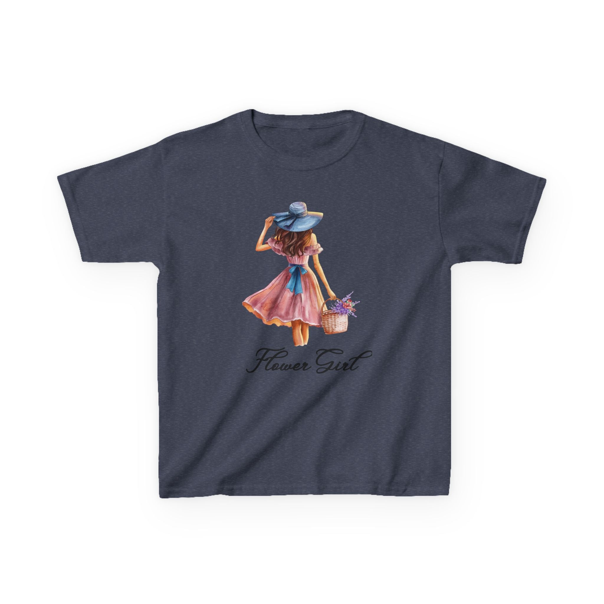 Flower Girl Kids Tee, Cute Kids T-Shirt, Spring Fashion, Outdoor Playwear, Children's Gift, Floral Design