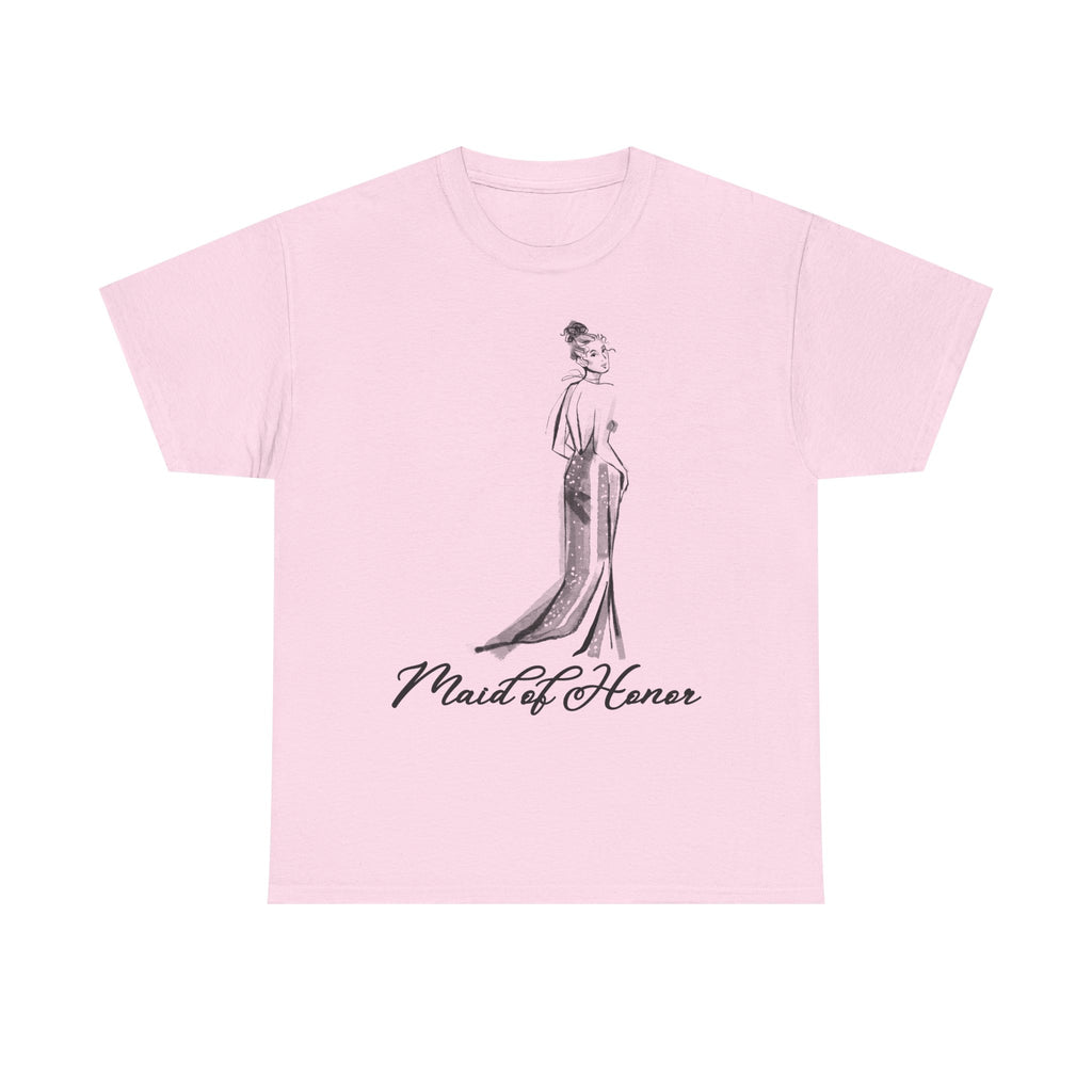 Maid of Honor Tee, Unisex Heavy Cotton Tee, Wedding Party Shirt, Bridal Shower Gift, Bachelorette Party Attire
