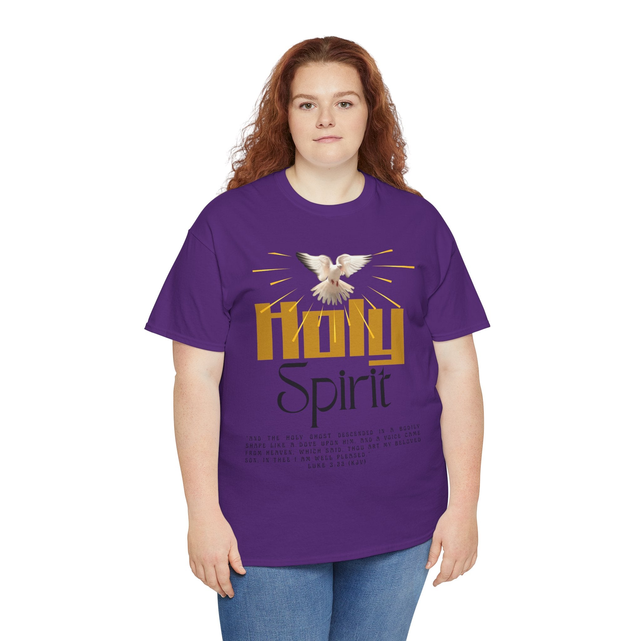 Christian T-shirts, Holy Spirit Unisex Heavy Cotton Tee, Inspirational T-Shirt for Faith Celebration, Christian Gift, Spiritual Attire, Religious Apparel