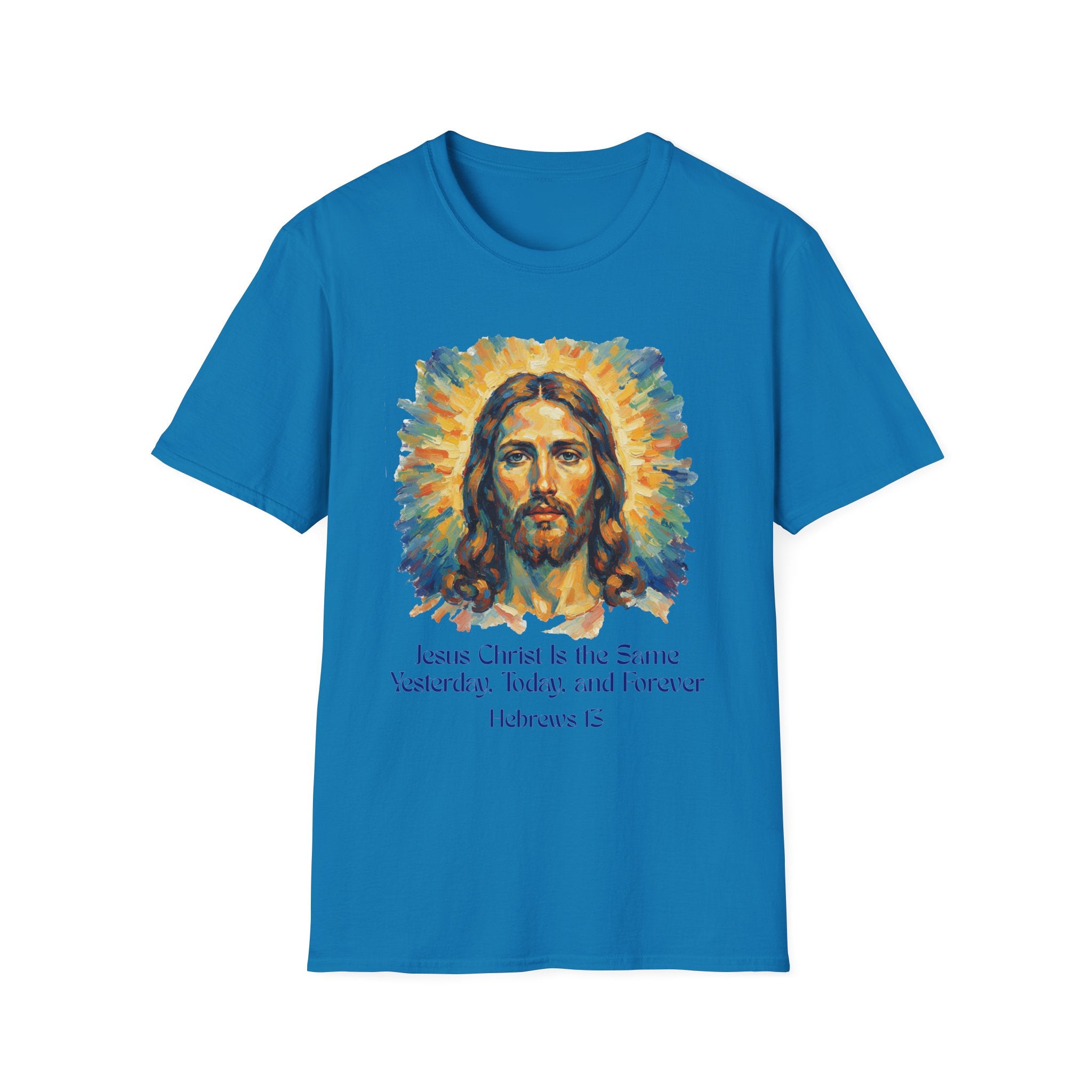 Jesus Christ Graphic Tee, Unisex Softstyle T-Shirt, Faith Apparel, Inspirational Gift, Religious Top