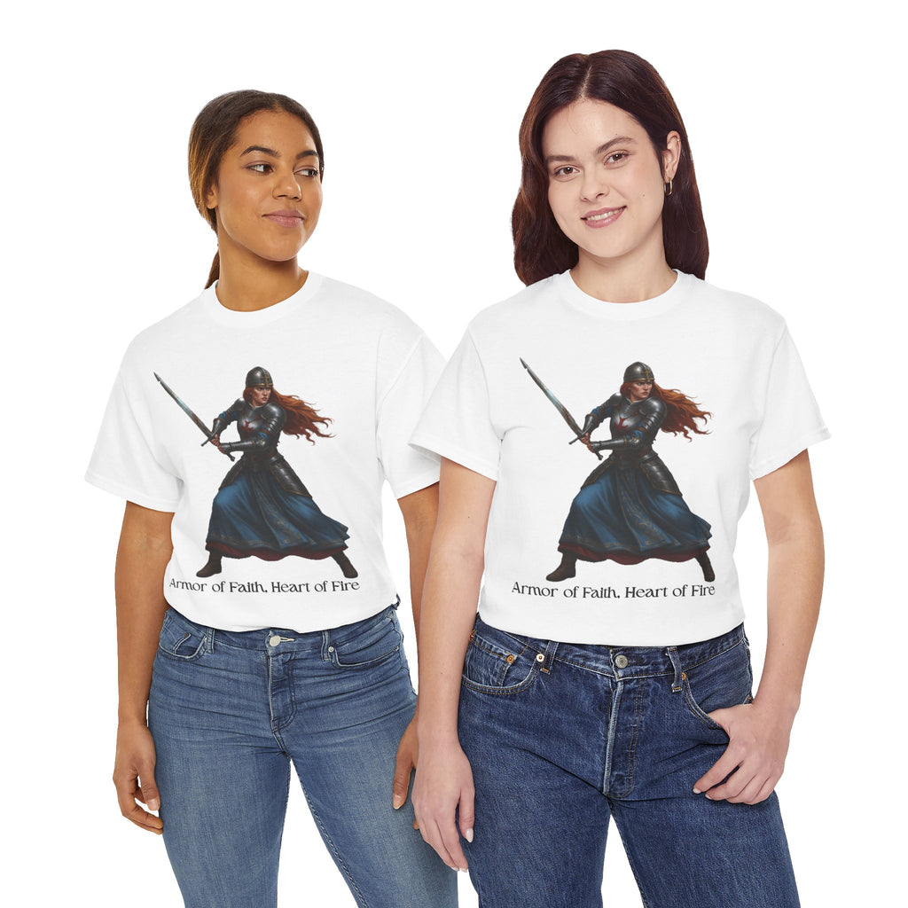 Warrior Spirit Unisex Heavy Cotton Tee, Inspirational Shirt, Fantasy Gift, Empowerment Merchandise, Soft Cotton Tee, Everyday Wear