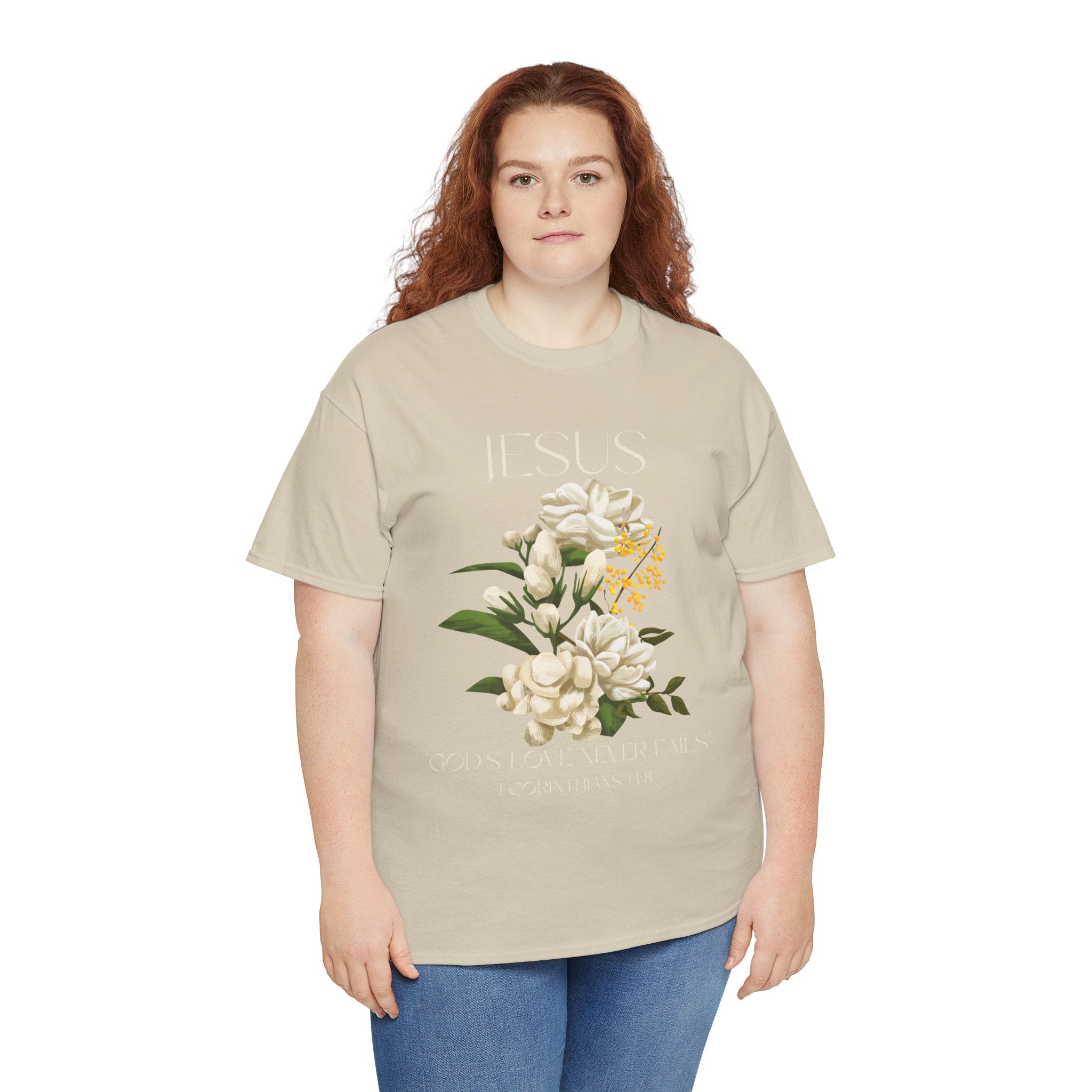 Jesus/Floral Faith T-Shirt // Vintage Jesus Graphic Tee, Inspirational Gift, Spring Fashion, Religious Apparel, Casualwear