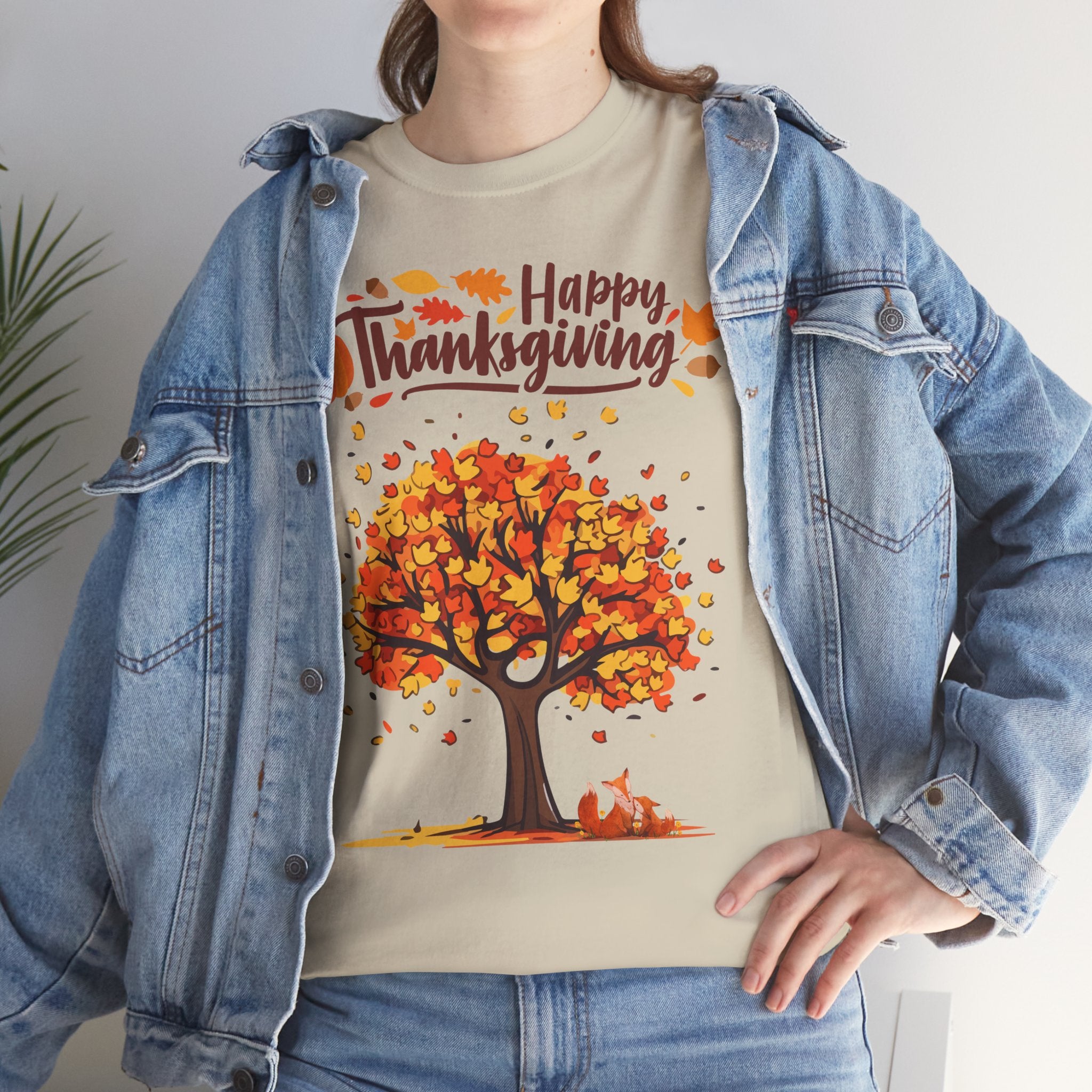 Thanksgiving Tree Tee, Autumn Shirt, Fall Apparel, Family Gathering Top, Seasonal Wear, Thanksgiving Gift