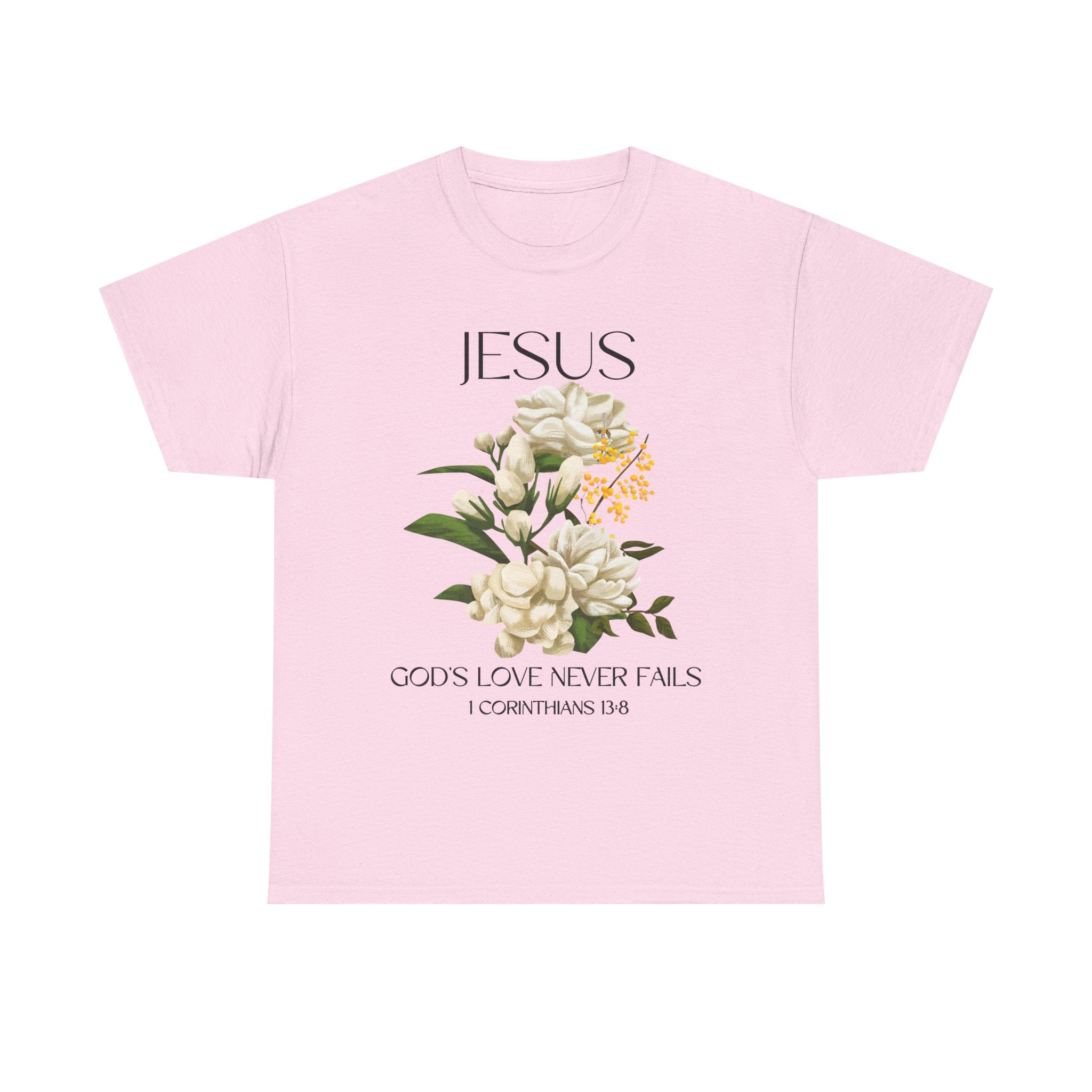 Faith-Inspired Unisex Heavy Cotton Tee - 'God's Love Never Fails' | Christian Apparel, Religious T-Shirt, Gift for Believers, [...]