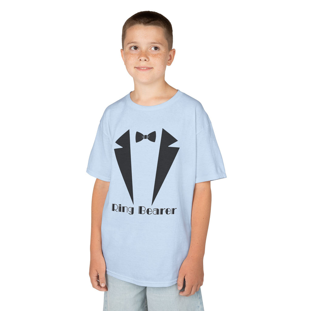 Ring Bearer Kids Tee, Cute Ring Bearer Shirt, Toddler Wedding Outfit, Boys' Formal Wear Tee, Kids' Tuxedo Tee, Wedding Attire for Kids