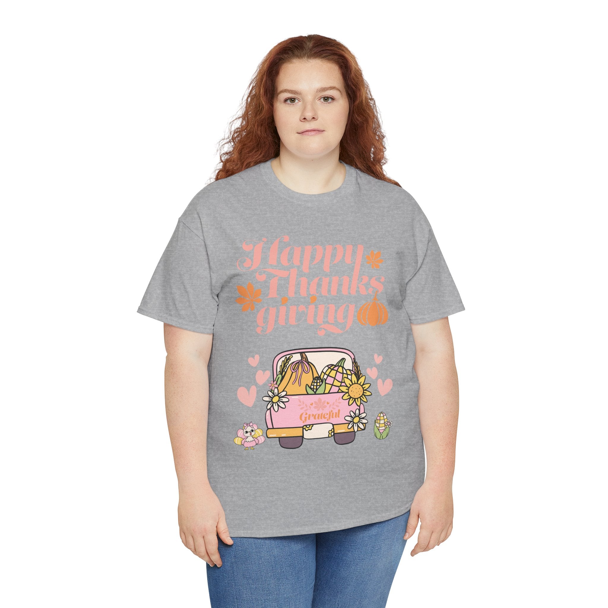 Happy Thanksgiving Unisex Tee | Cozy Autumn Shirt for Family Gatherings, Thanksgiving Celebration, Fall Fashion, Cute Gift Idea