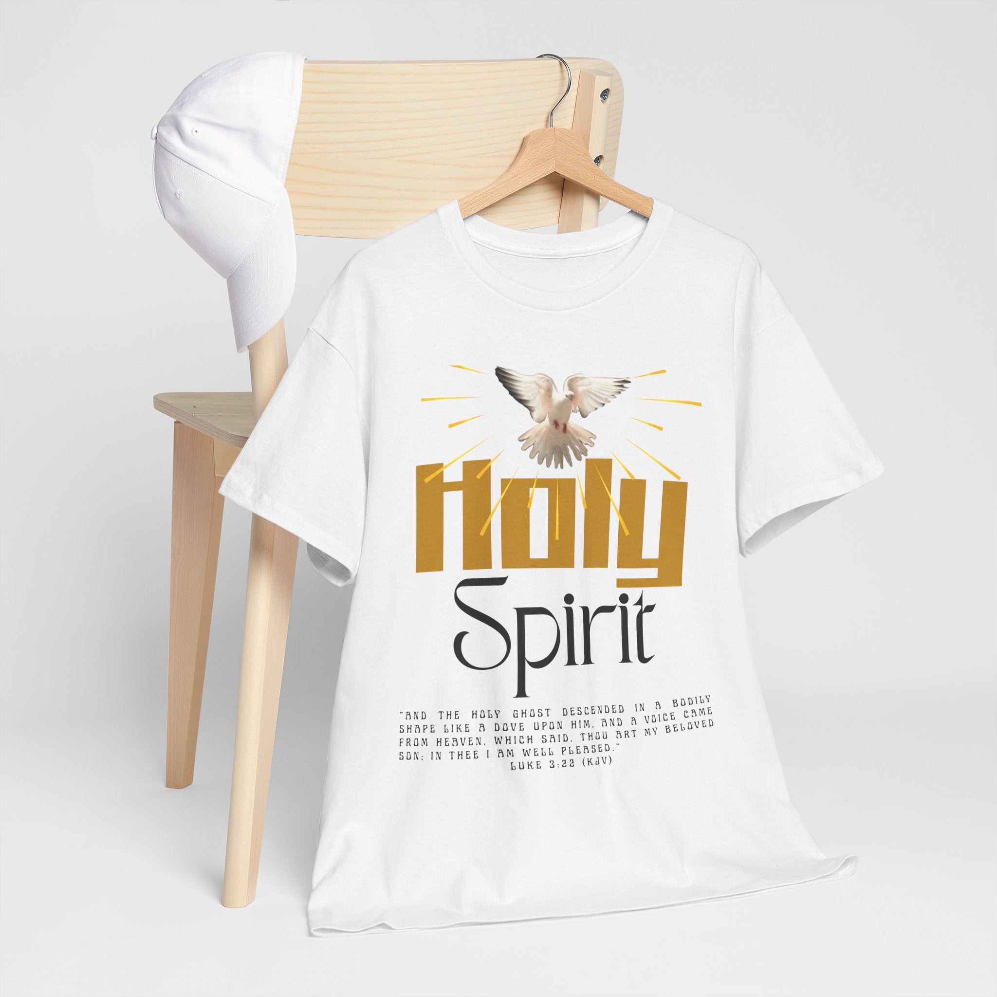 Christian T-shirts, Holy Spirit Unisex Heavy Cotton Tee, Inspirational T-Shirt for Faith Celebration, Christian Gift, Spiritual Attire, Religious Apparel