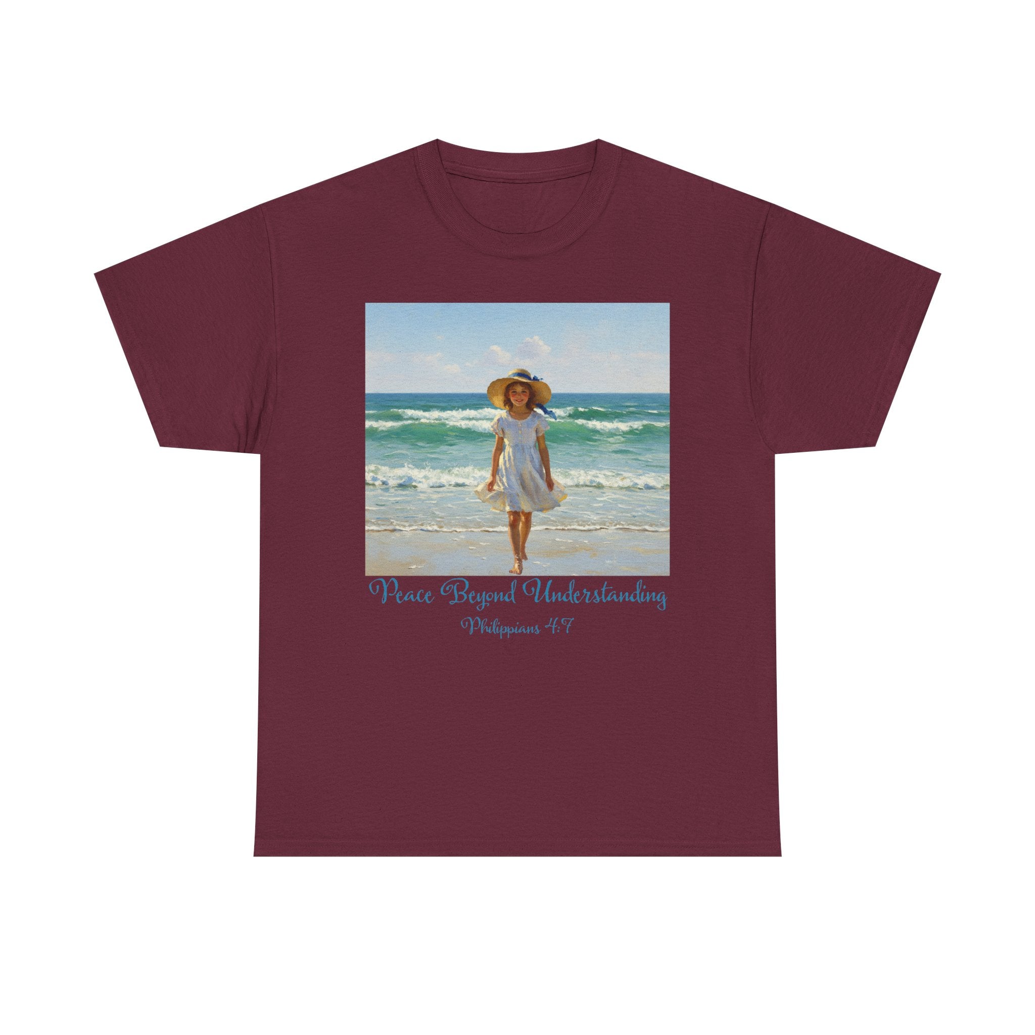 Serene Beach Vibes Tee for Summer Days, Top for Women, Casual Wear, Gifts for Beach Lovers, Vacay Essentials