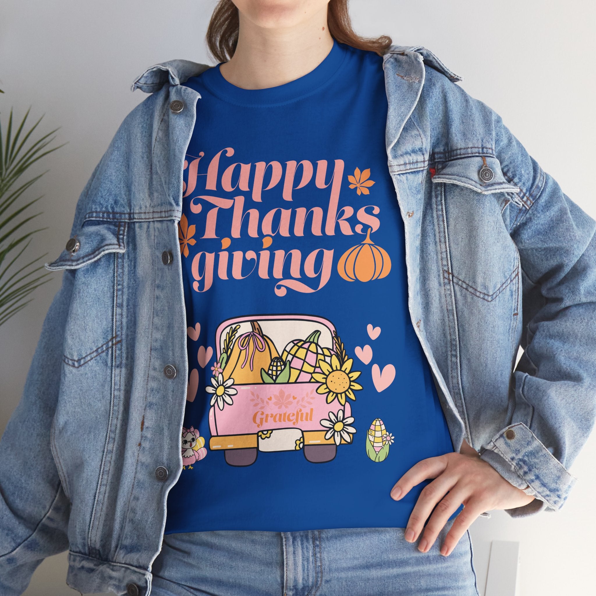Happy Thanksgiving Unisex Tee | Cozy Autumn Shirt for Family Gatherings, Thanksgiving Celebration, Fall Fashion, Cute Gift Idea