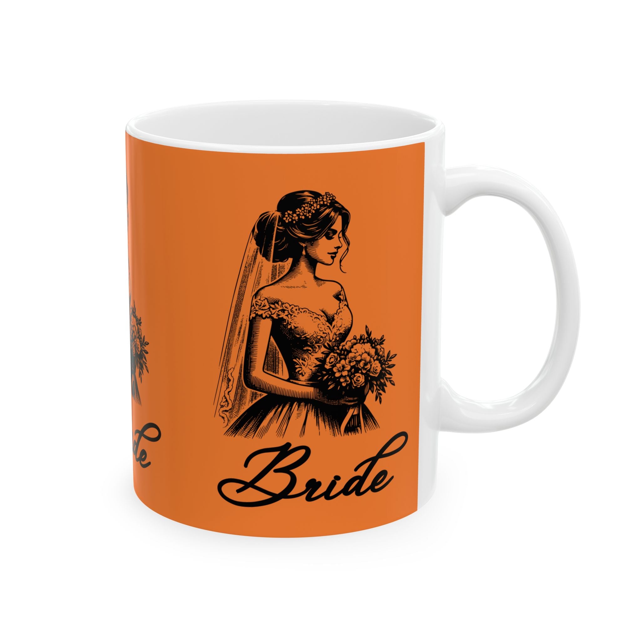 Bride Ceramic Mug 11 oz - Perfect October Wedding Gift for Bride, Bridal Shower Keepsake, Wedding Day Coffee Mug, Bride's Morning Coffee