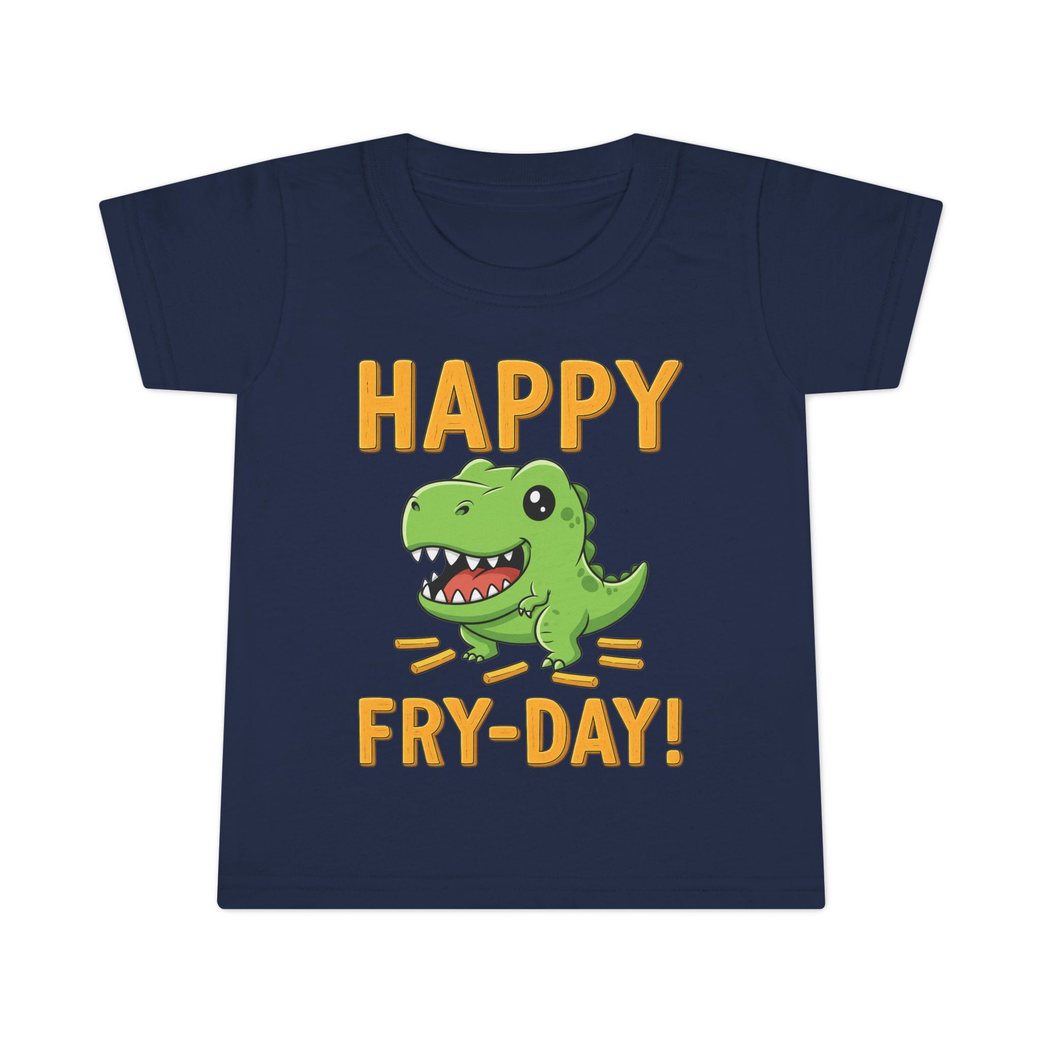 Dino Fry-Day Toddler T-Shirt, Fun Kids Tee, Dinosaur Shirt for Toddlers, Cute Children's Clothing, Toddler Gift Idea
