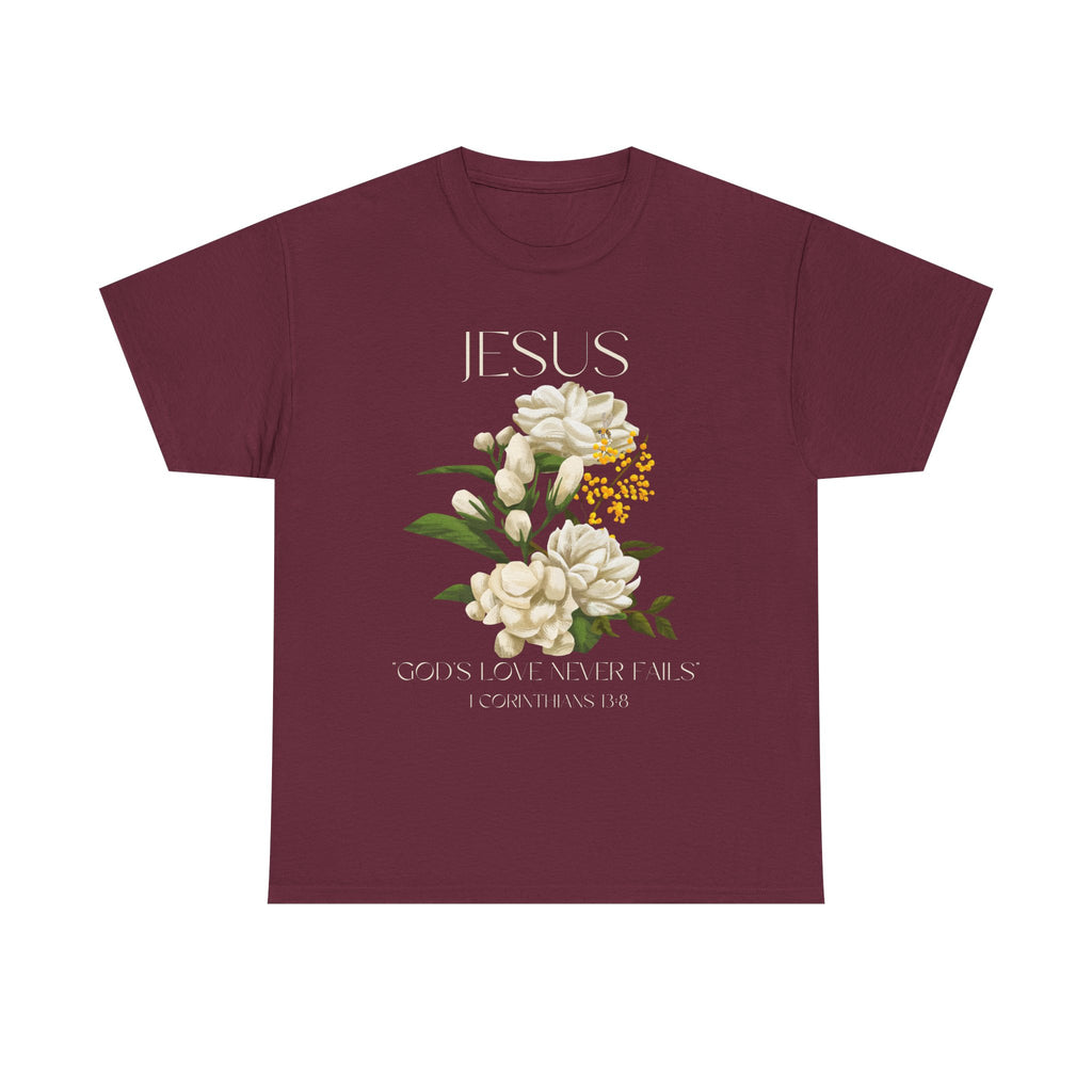 Jesus/Floral Faith T-Shirt // Vintage Jesus Graphic Tee, Inspirational Gift, Spring Fashion, Religious Apparel, Casualwear