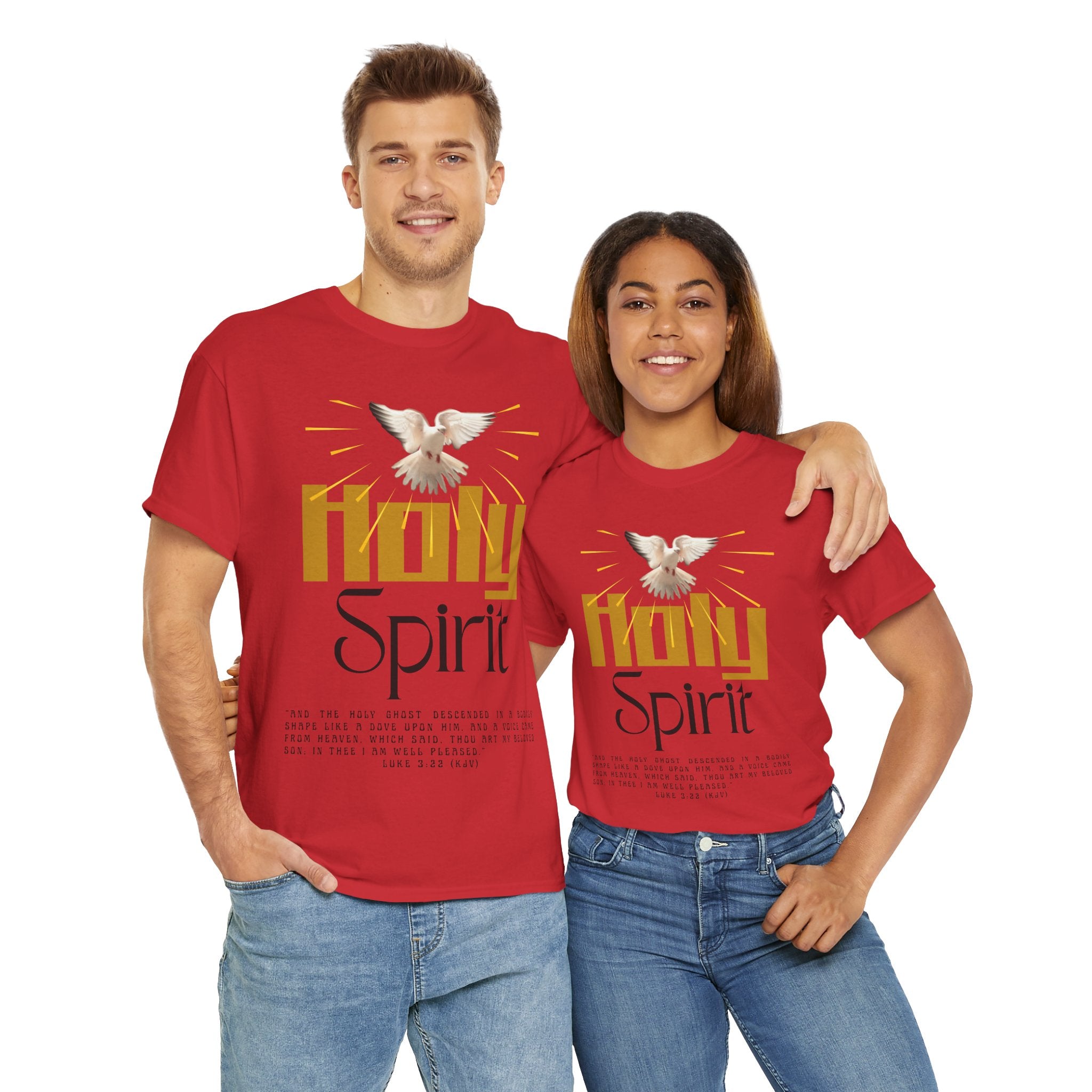 Christian T-shirts, Holy Spirit Unisex Heavy Cotton Tee, Inspirational T-Shirt for Faith Celebration, Christian Gift, Spiritual Attire, Religious Apparel