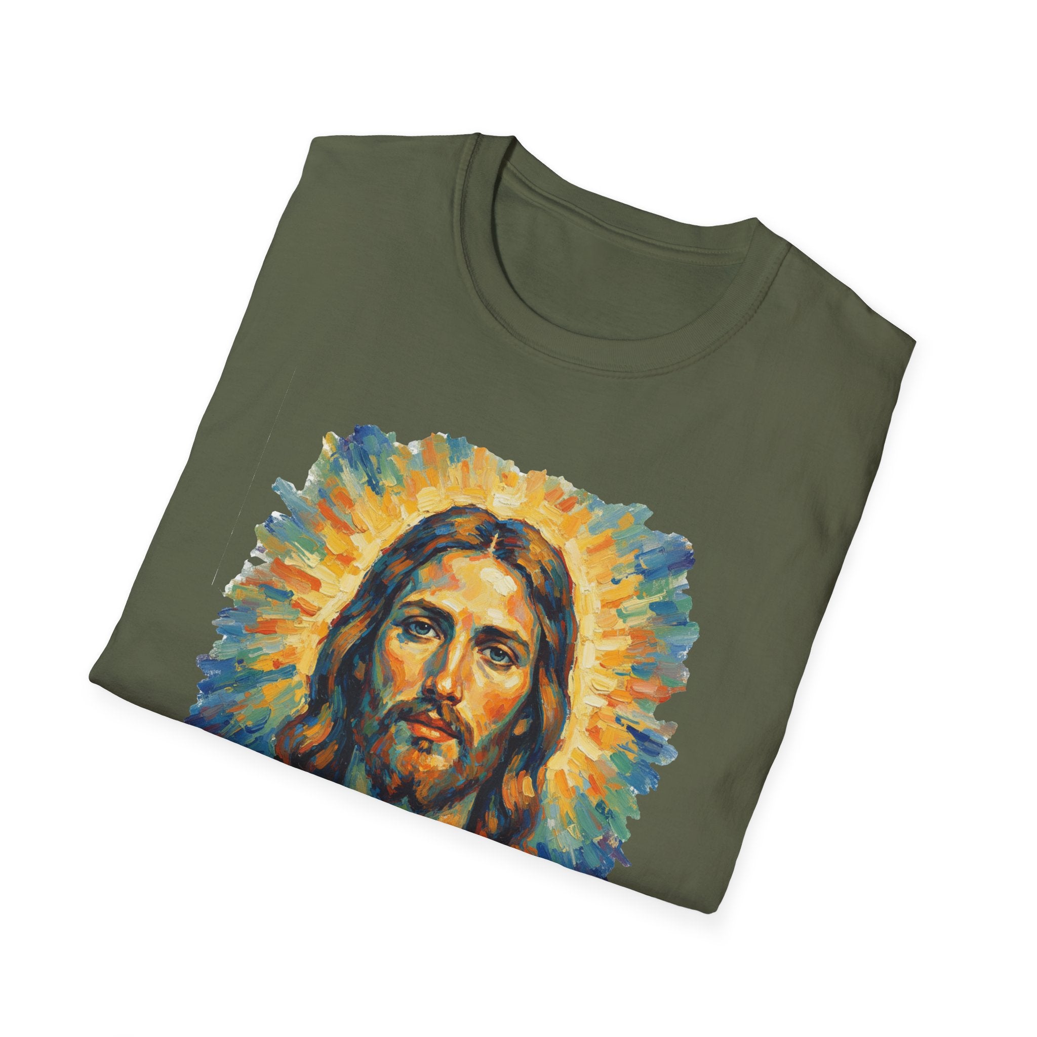 Jesus Christ Graphic Tee, Unisex Softstyle T-Shirt, Faith Apparel, Inspirational Gift, Religious Top