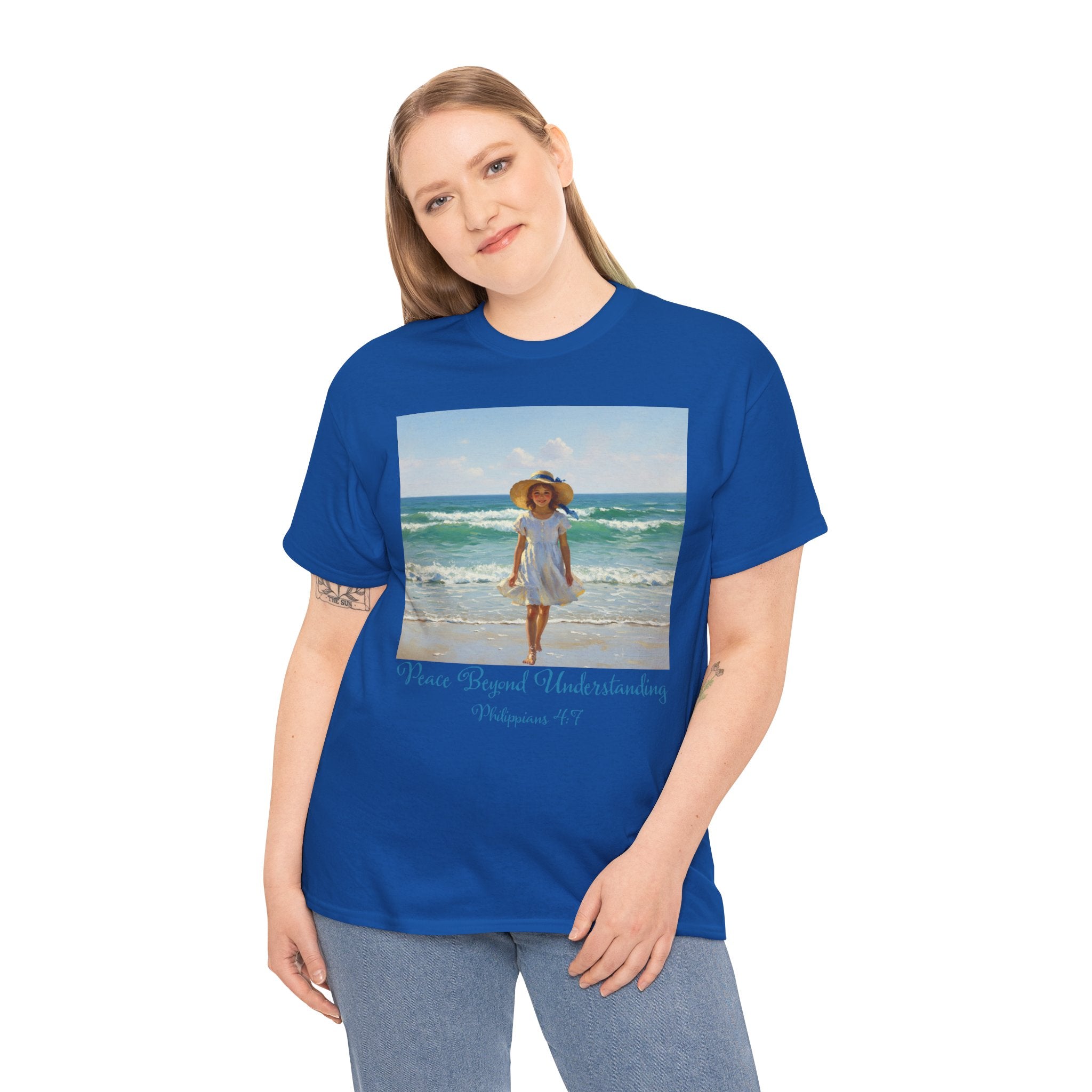 Serene Beach Vibes Tee for Summer Days, Top for Women, Casual Wear, Gifts for Beach Lovers, Vacay Essentials