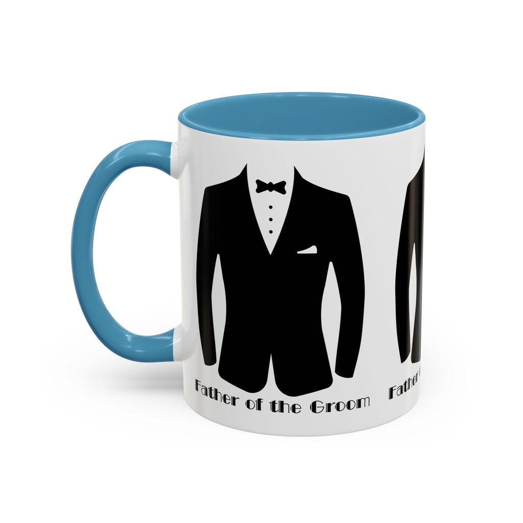 Father of the Groom Accent Coffee Mug 11/15 oz- Perfect Groomsmen Gift, Wedding Keepsake, Stylish Drinkware, Unique Wedding Favor