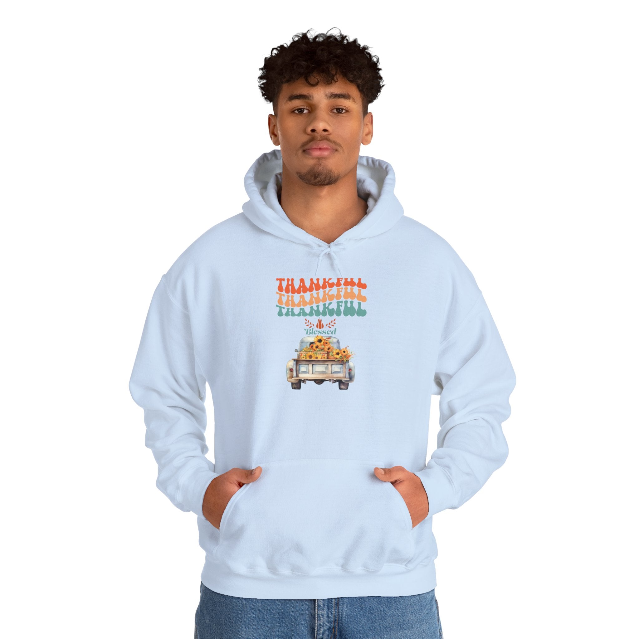 Thankful Vintage Hoodie - Cozy Unisex Sweatshirt for Fall, Thanksgiving Gathering, Gift, Casual Wear, Layering